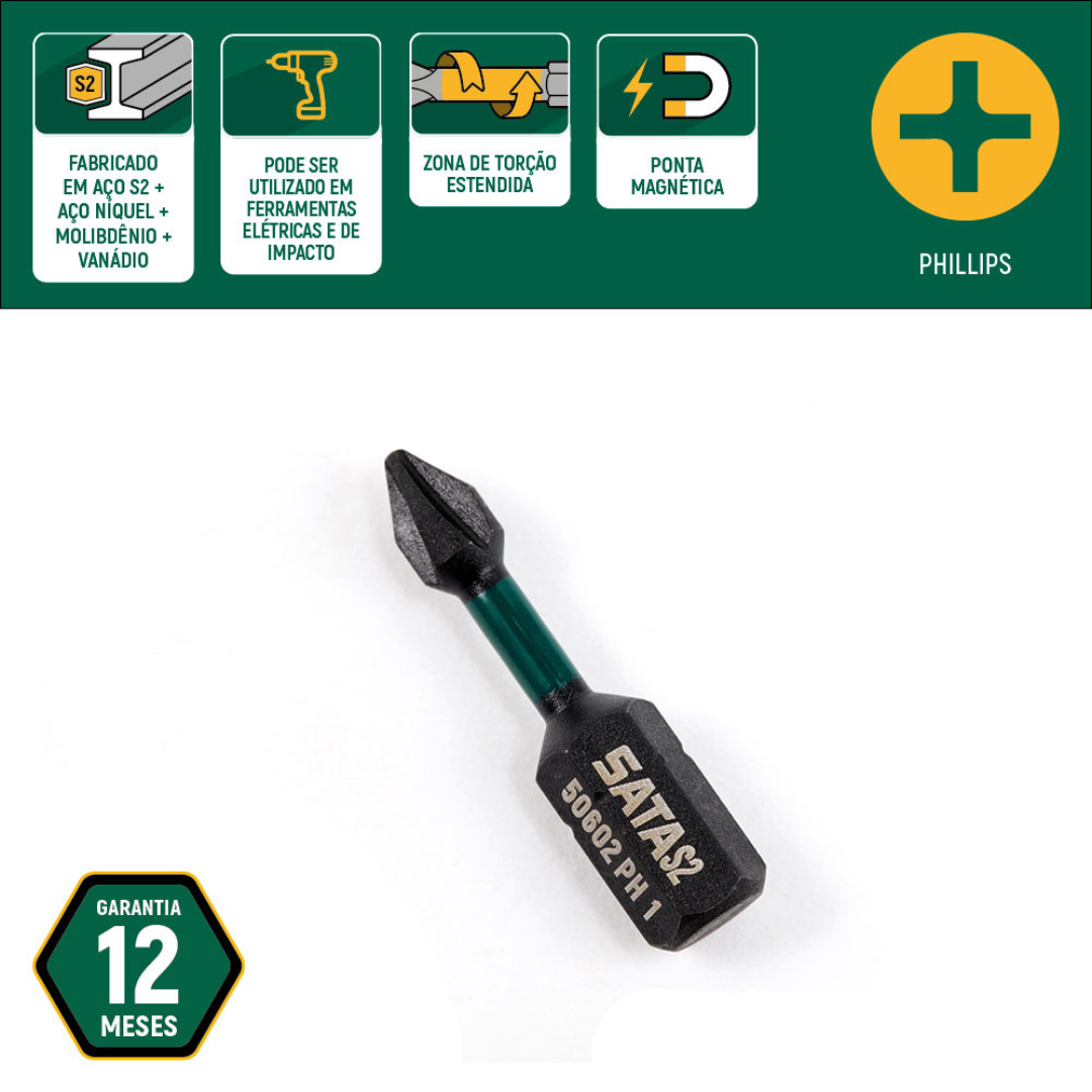 Bit Impacto Phillips #1 29Mm 10Pc St59602 Sata