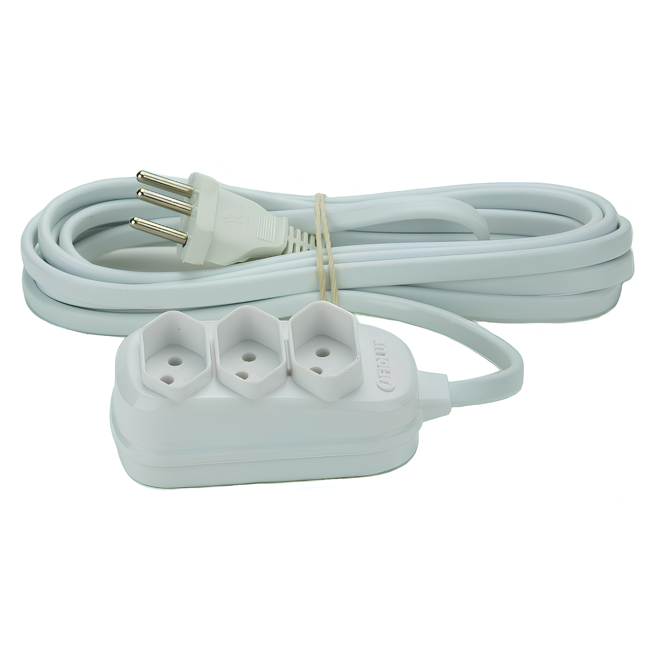 Extensão Elétrica Tripolar Br 2M 3 Tomadas 2P+T 10A Bivolt Fiolux
