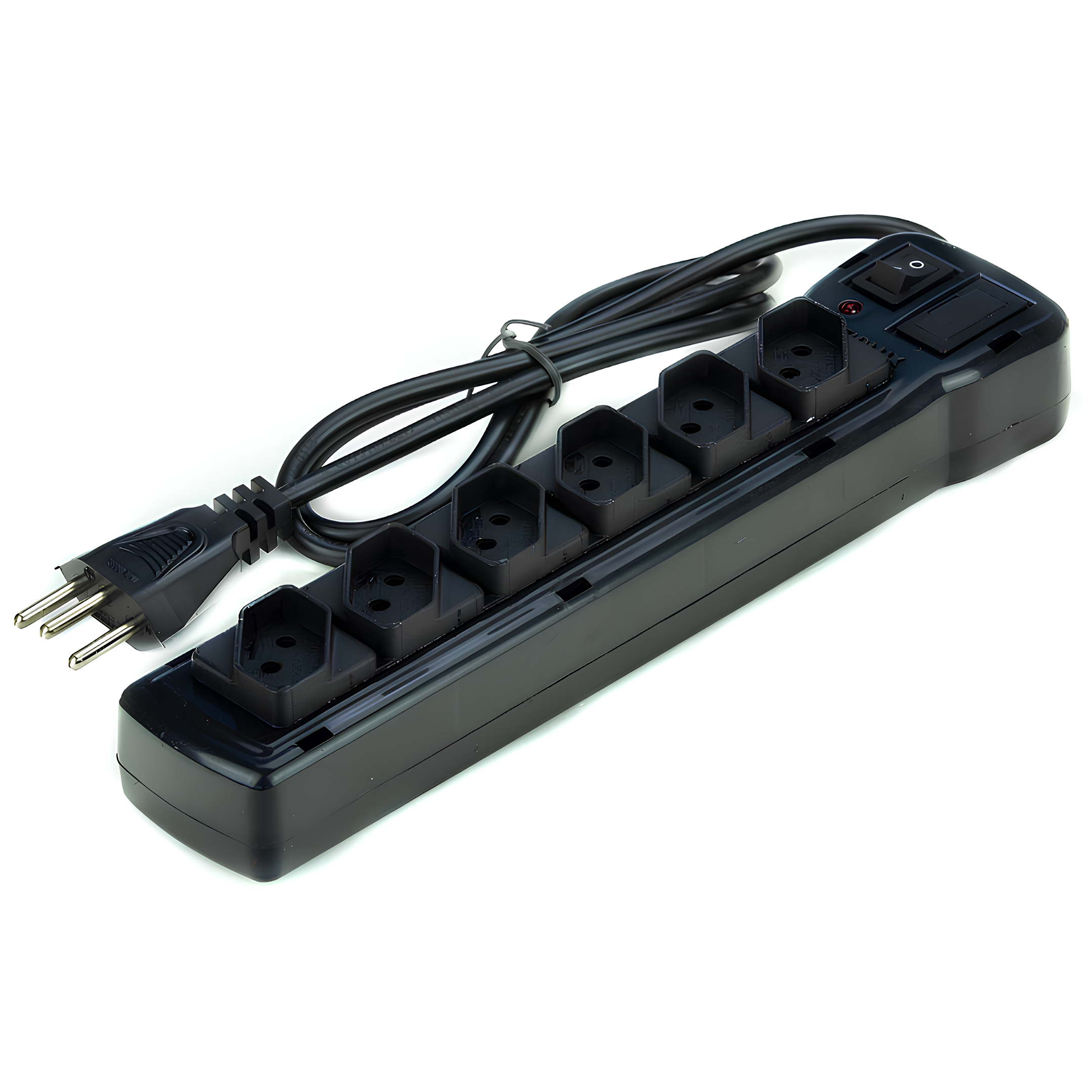 Filtro De Linha Tripolar 2P+T 10A 6 Tomadas Bivolt 1M Fiolux
