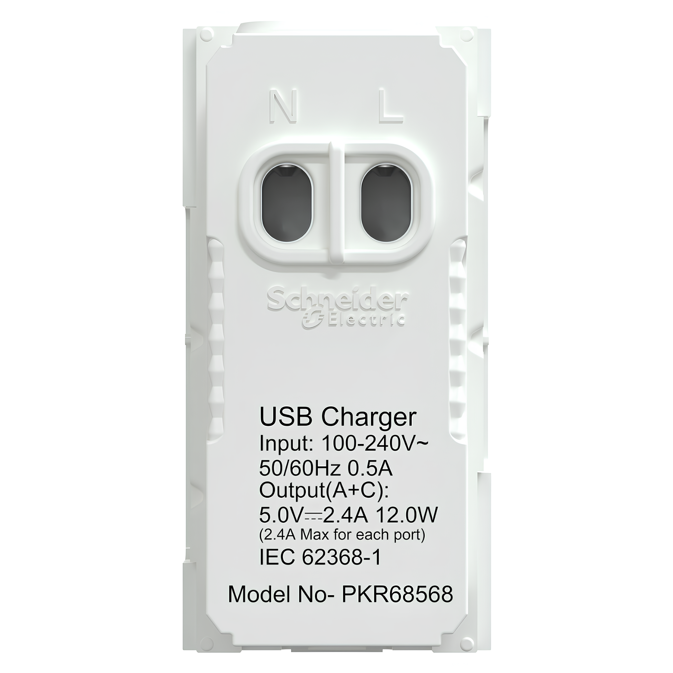 Modulo C/ 2 Usb Tipo A + C 2.4A Br Orion S70547204 Schneider
