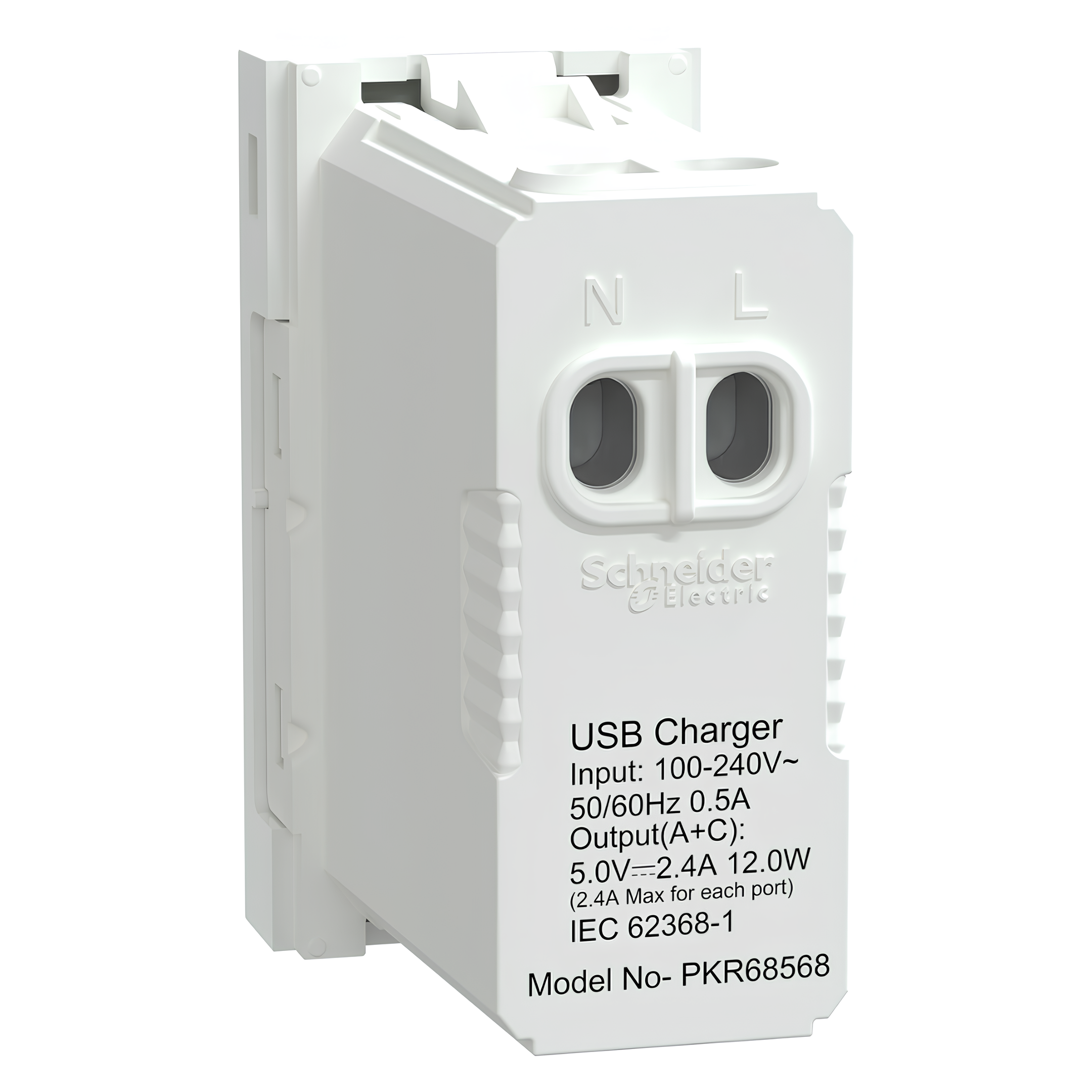 Modulo C/ 2 Usb Tipo A + C 2.4A Br Orion S70547204 Schneider
