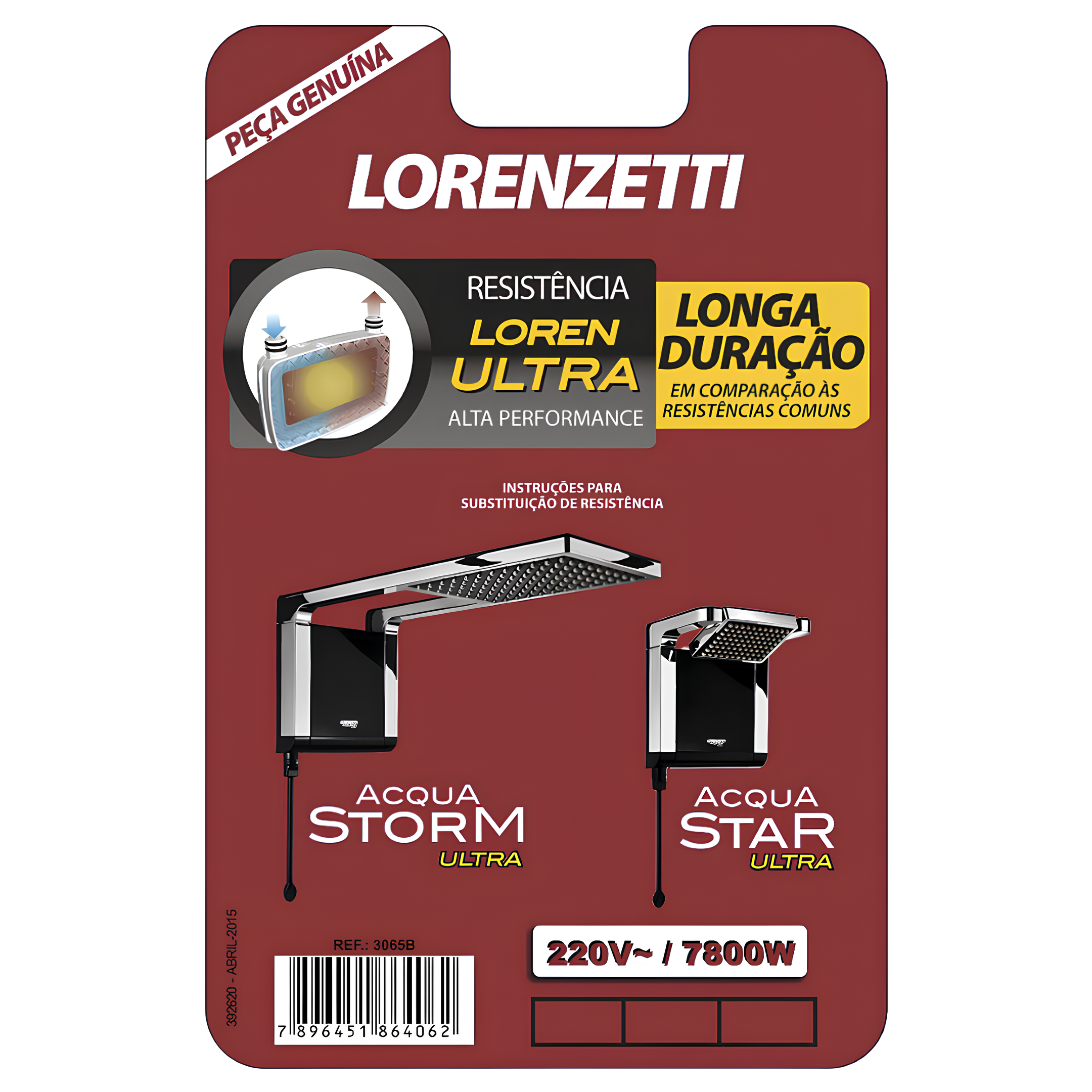 Resistência Acqua Duo Ultra 3065 5500W 127V Lorenzetti