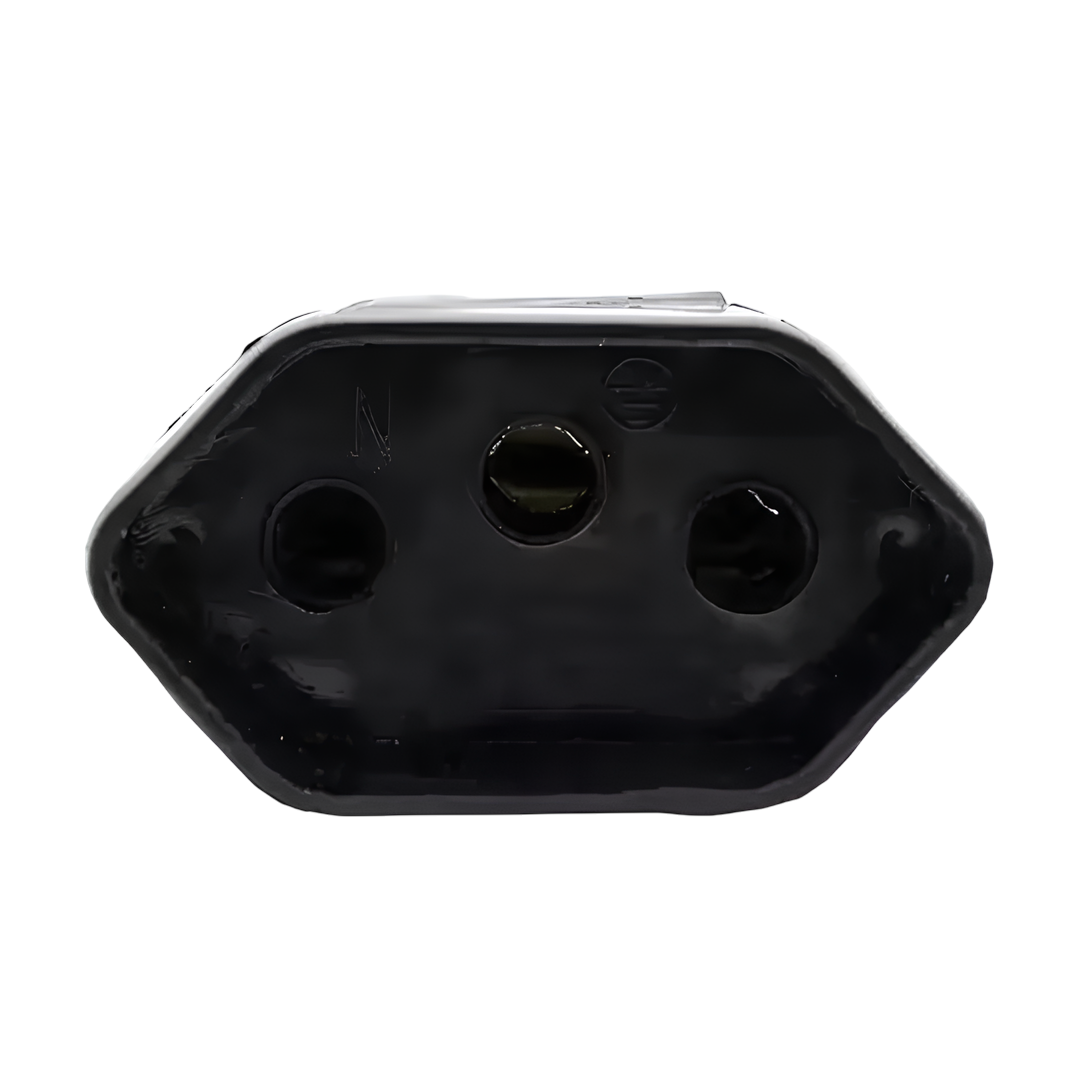 Tomada Desmontável 180º 2P+T 20A Preto 10318-7 Blux