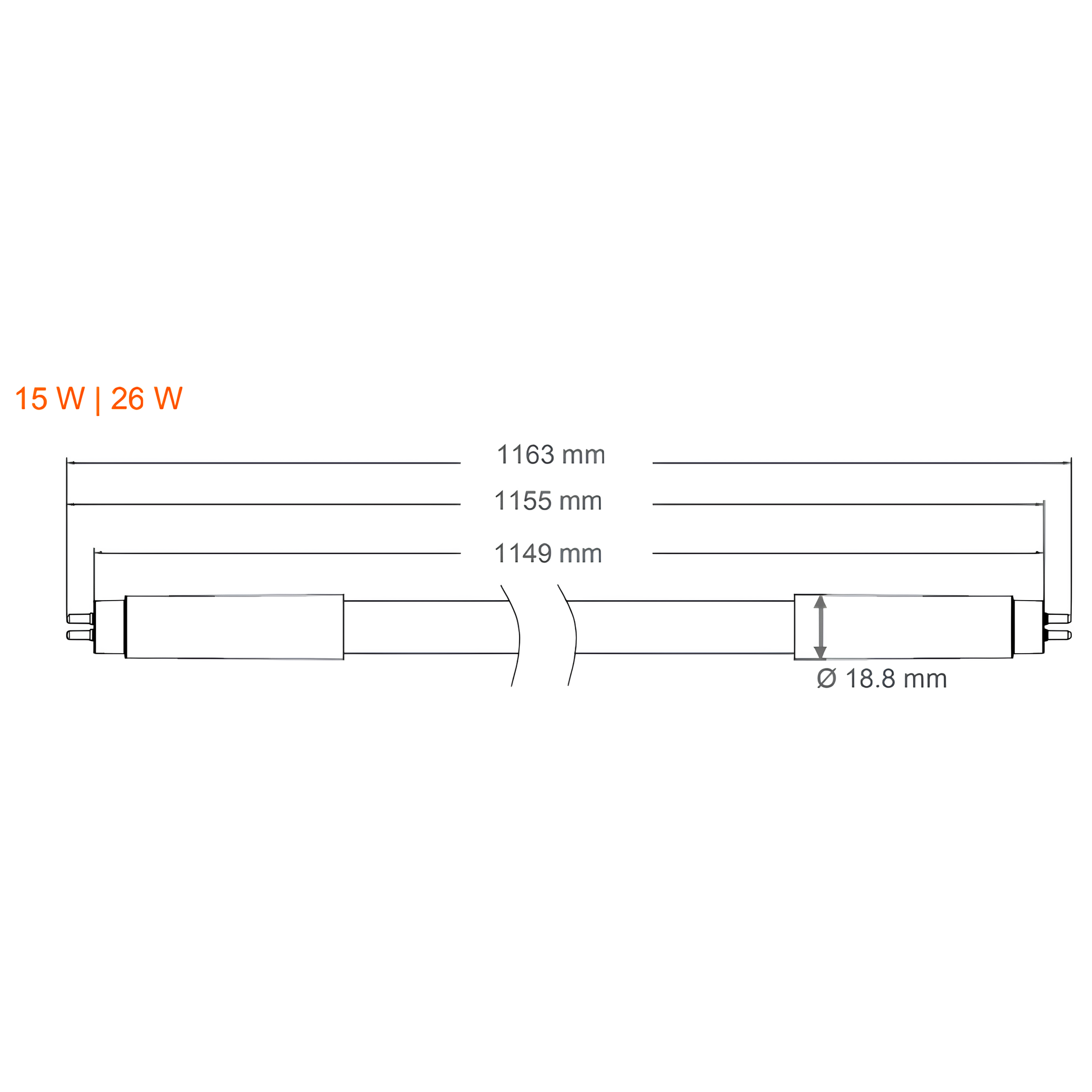 Lampada Led Tubular T5 26W 3900Lm 180° Bivolt G5 Ledvance