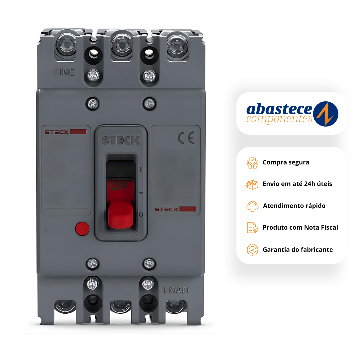 Disjuntor Caixa Moldada 450A Série S630 690V SDJS450 Steck