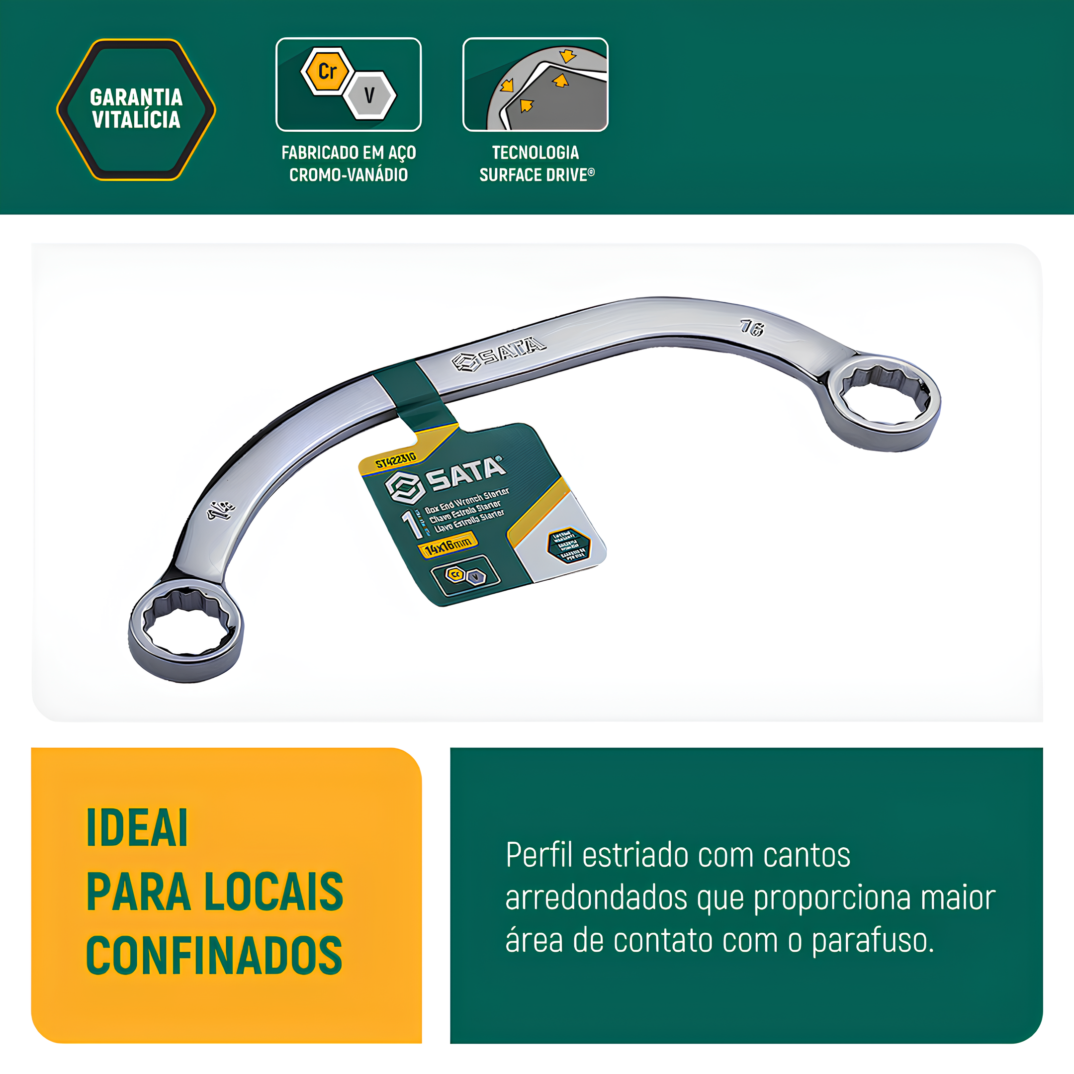 Chave Estrela Starter 11X13Mm ST42230G Sata
