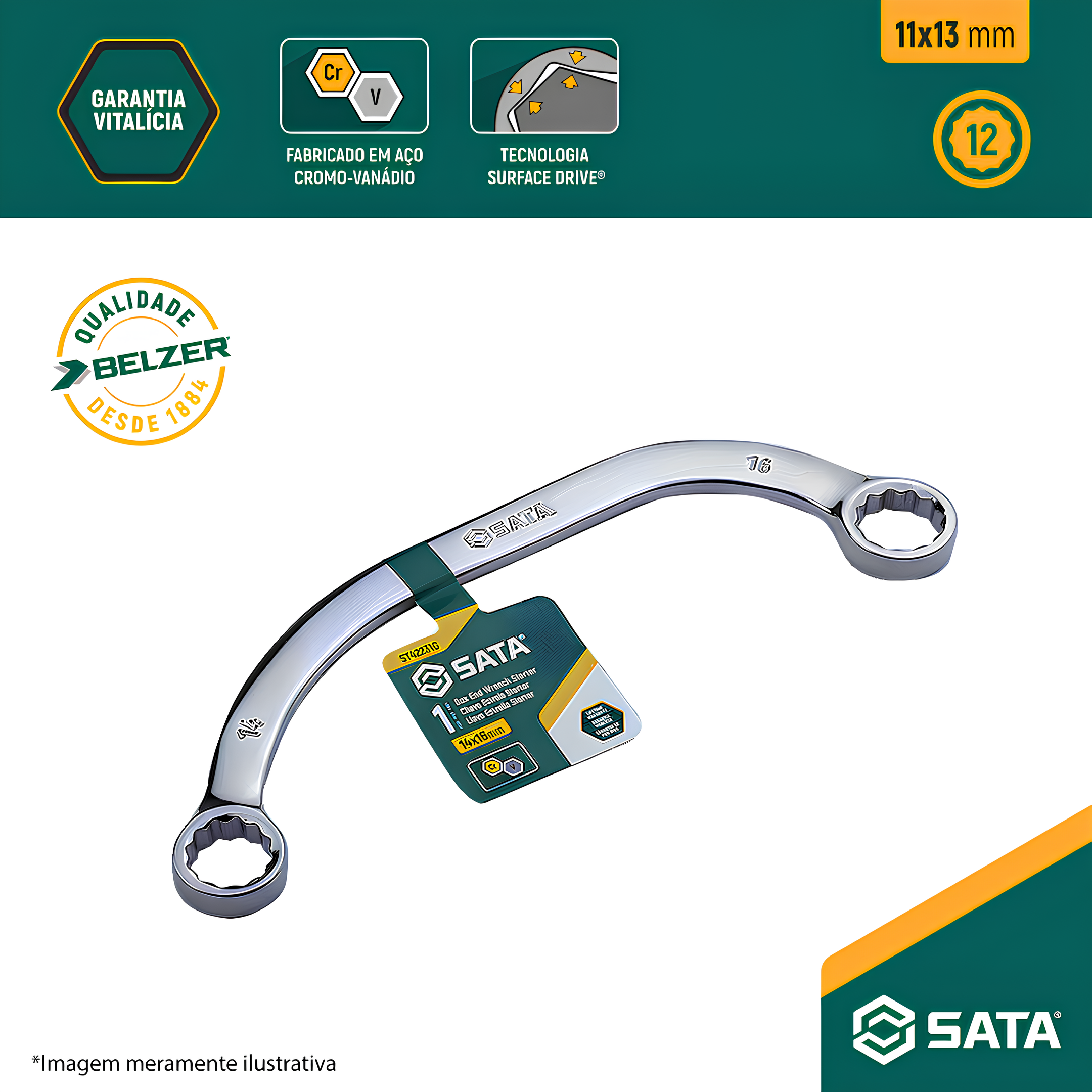 Chave Estrela Starter 11X13Mm ST42230G Sata