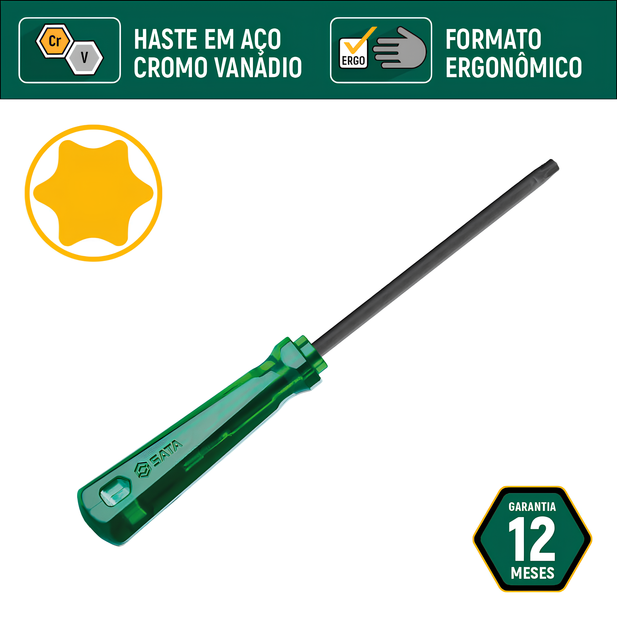 Jogo Chave Maxtork Reta 6 Peças ST08042L Sata