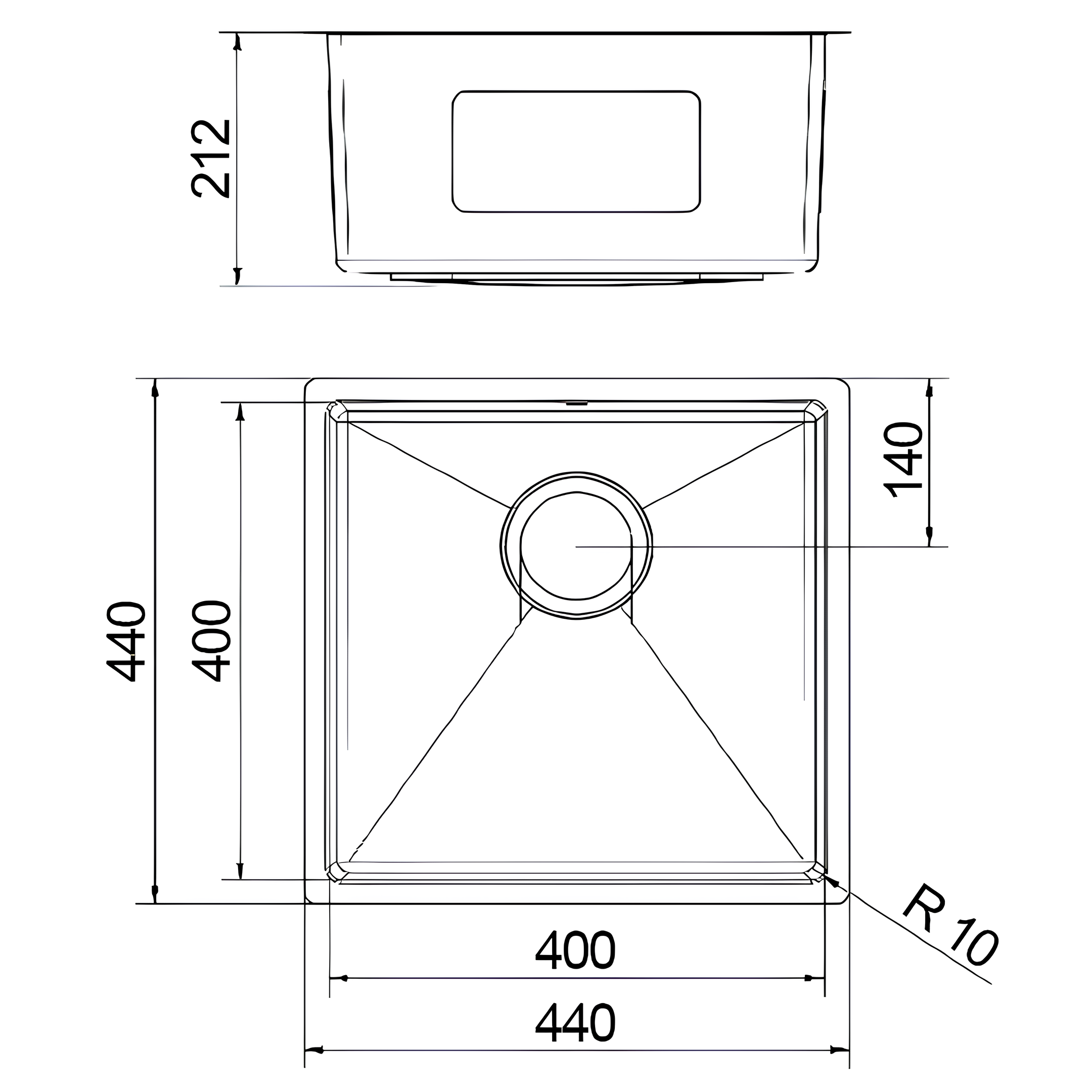 Cuba Sob/Emb Cozinha Bistrô 40x40x20 4,5" Escovado Docol