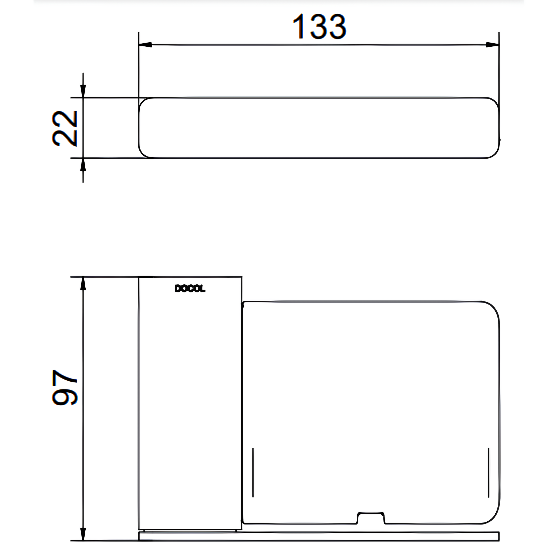 Saboneteira de parede DocolFlat Ônix 010138CE Docol