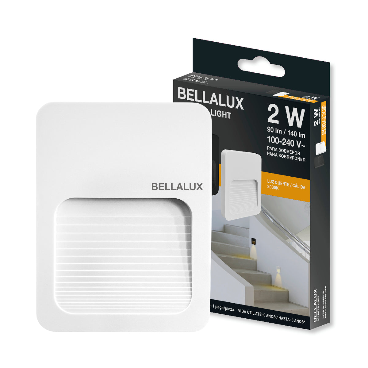 Balizador Marker Light 2W 3000k 90Lm Bivolt br Bellalux