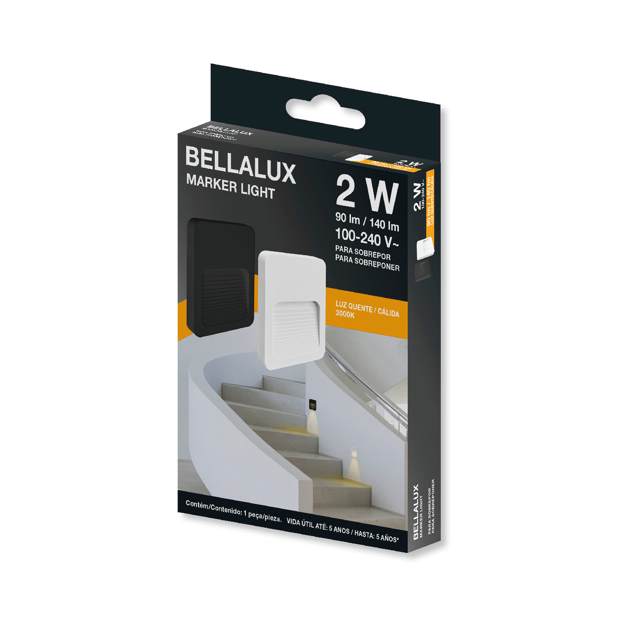Balizador Marker Light 2W 3000k 90Lm Bivolt br Bellalux