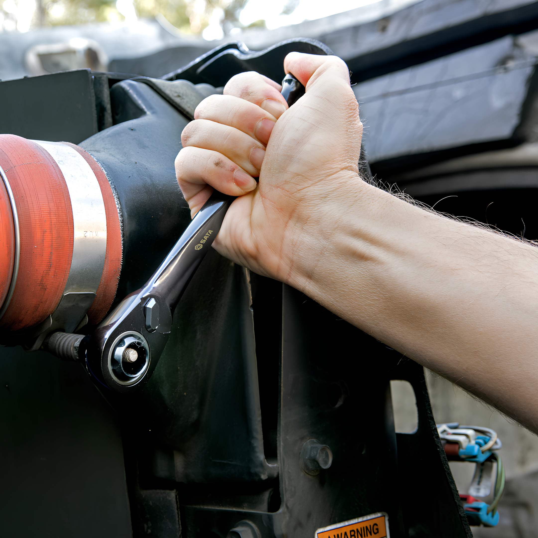 Jogo De Chaves Com Catraca Quadbox X6 2 Peças ST09059G Sata