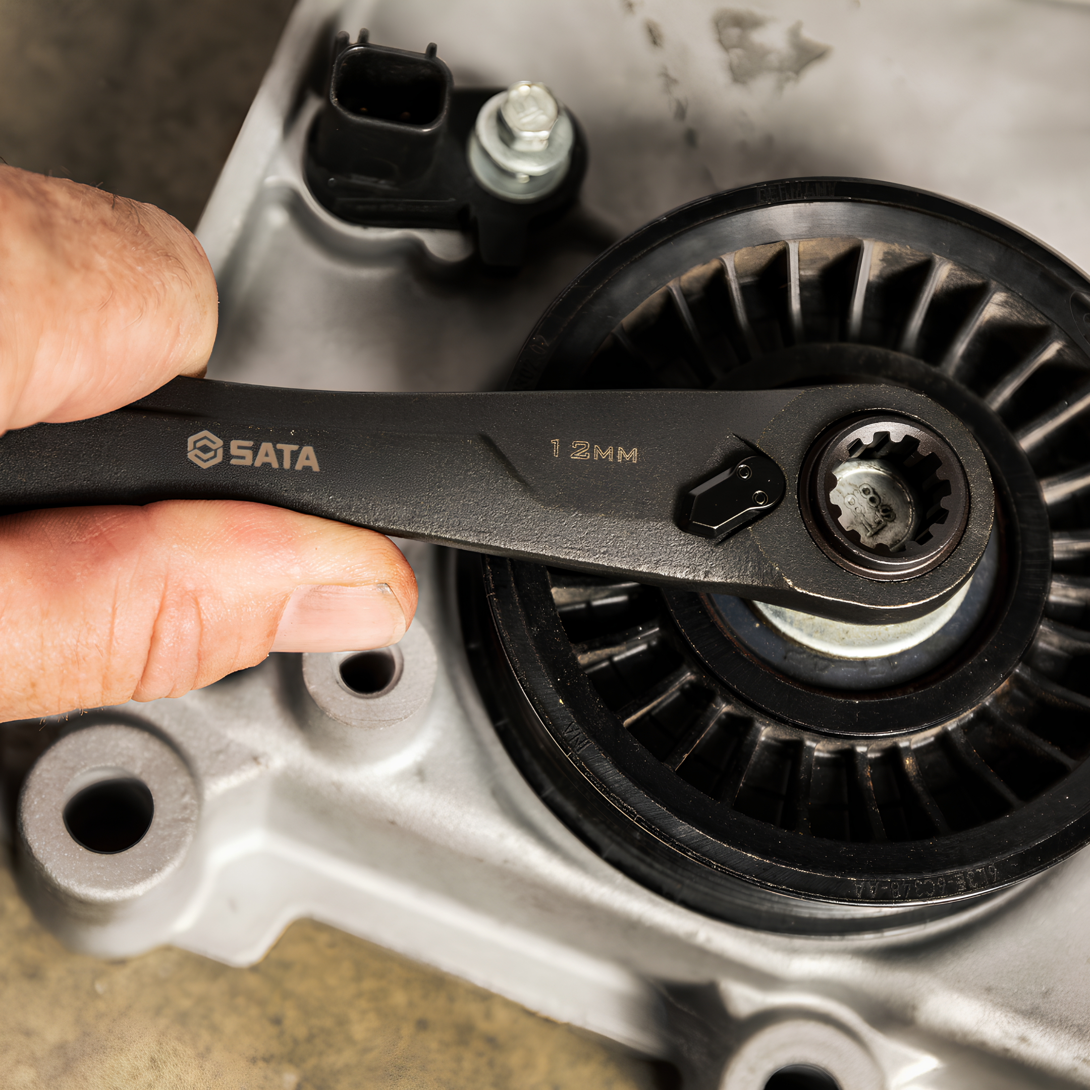 Jogo De Chaves Com Catraca Quadbox X6 2 Peças ST09059G Sata