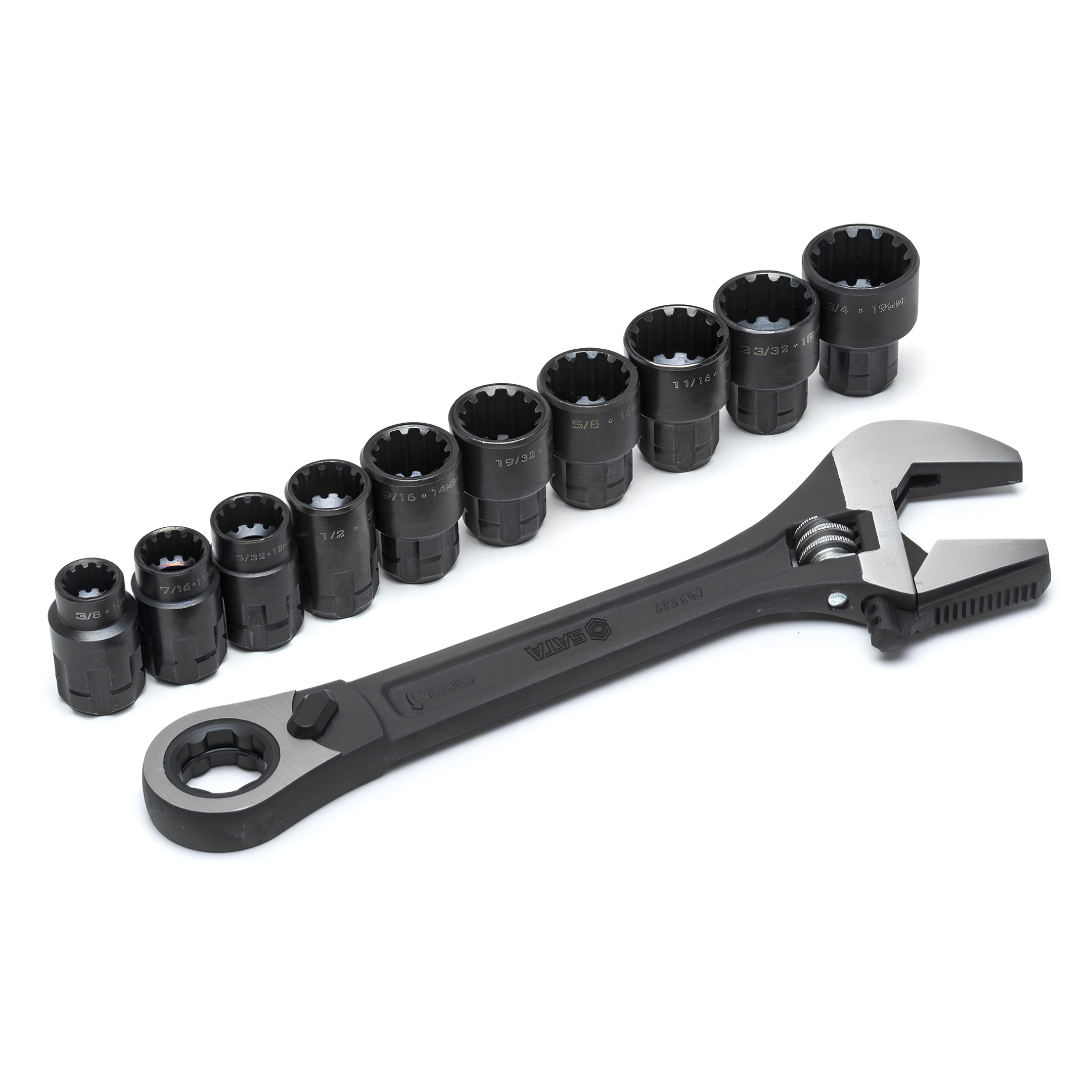 Jogo Soqutes Vortex X6 Chave Ajustável 11 Peças ST09000 Sata