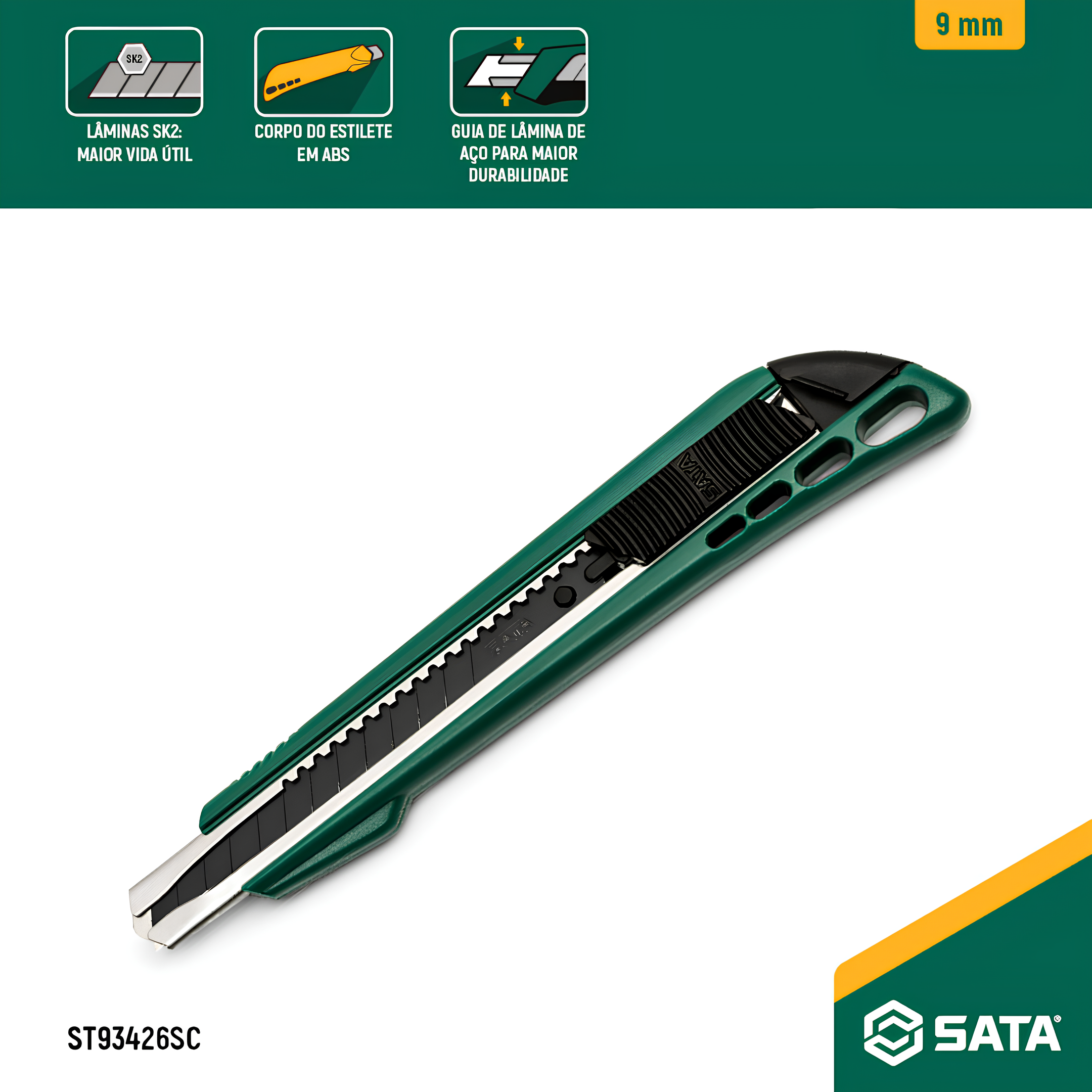 Estilete Retrátil 9Mm ST93426SC Sata