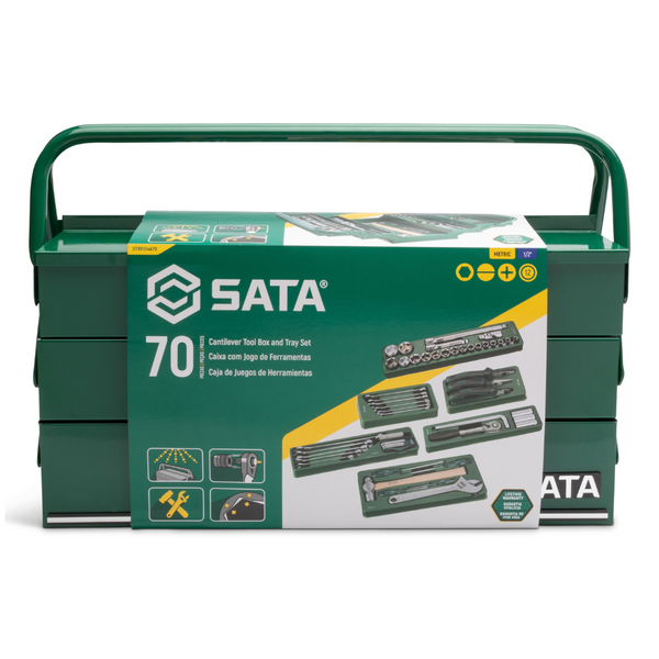 Caixa Com Jogo De Ferramentas 70 Peças ST95104A70 Sata