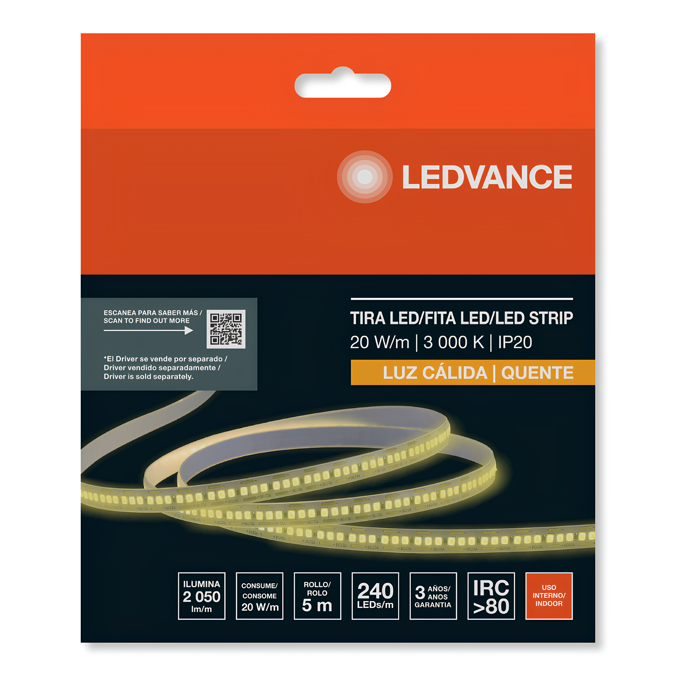 Fita Led Value Smd 2835 5M 20W/M 2000 Lm/M Ip20 12V Ledvance