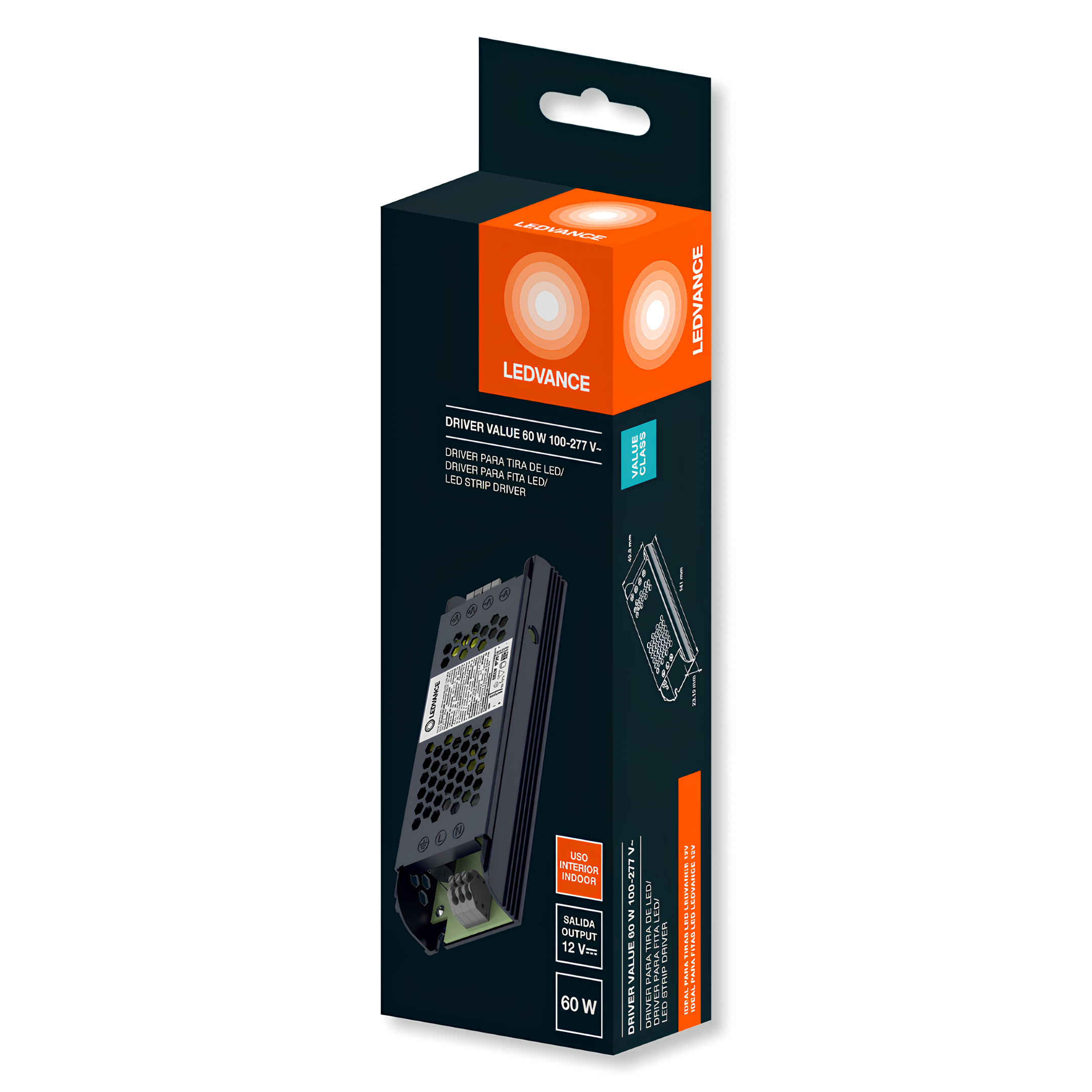 Driver Corrente Contínua Value 60W Ip20 12V Bivolt Ledvance