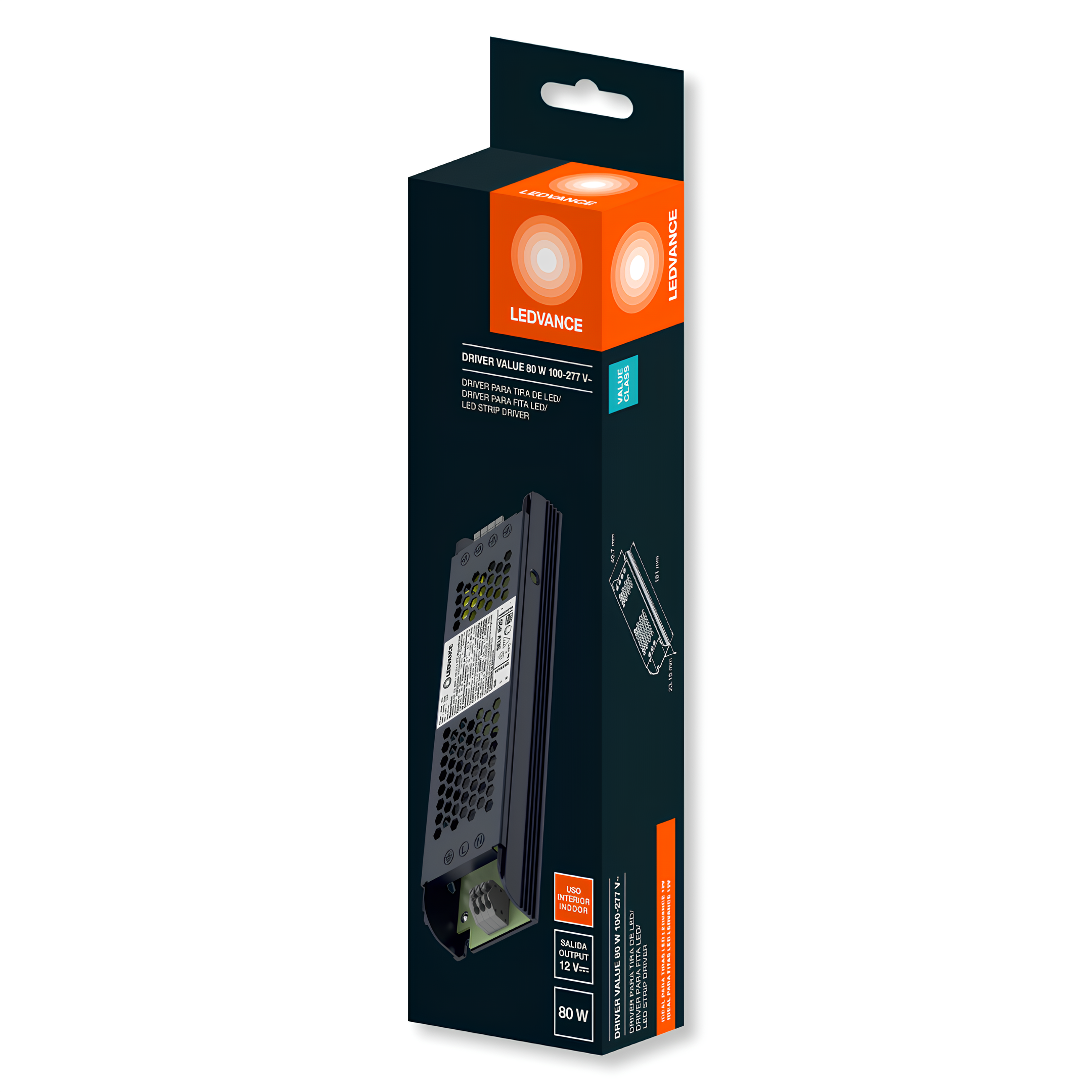 Driver Corrente Contínua Value 80W Ip20 12V Bivolt Ledvance