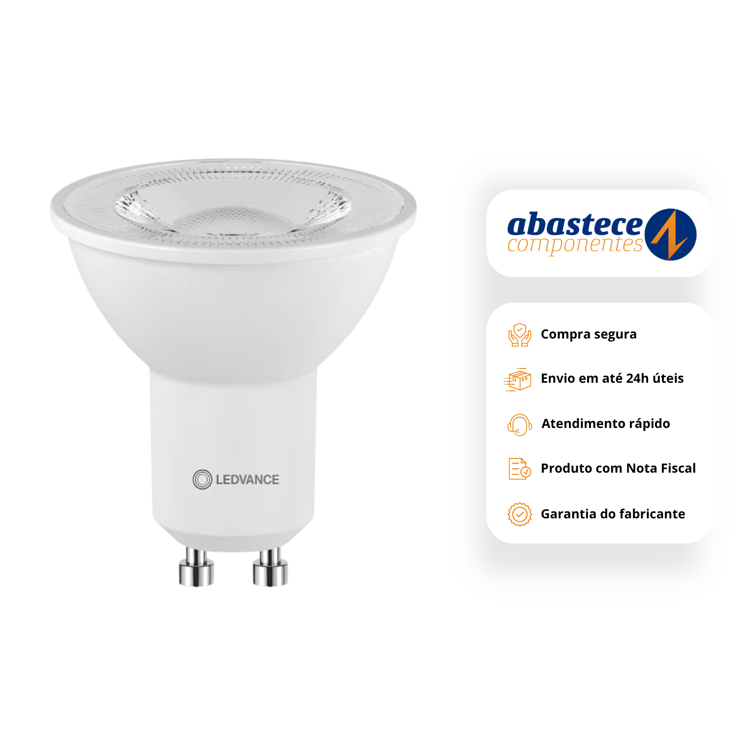 Lampada Led Dicroica Par16 Ho 6W 525Lm 2700K Bivolt Ledvance