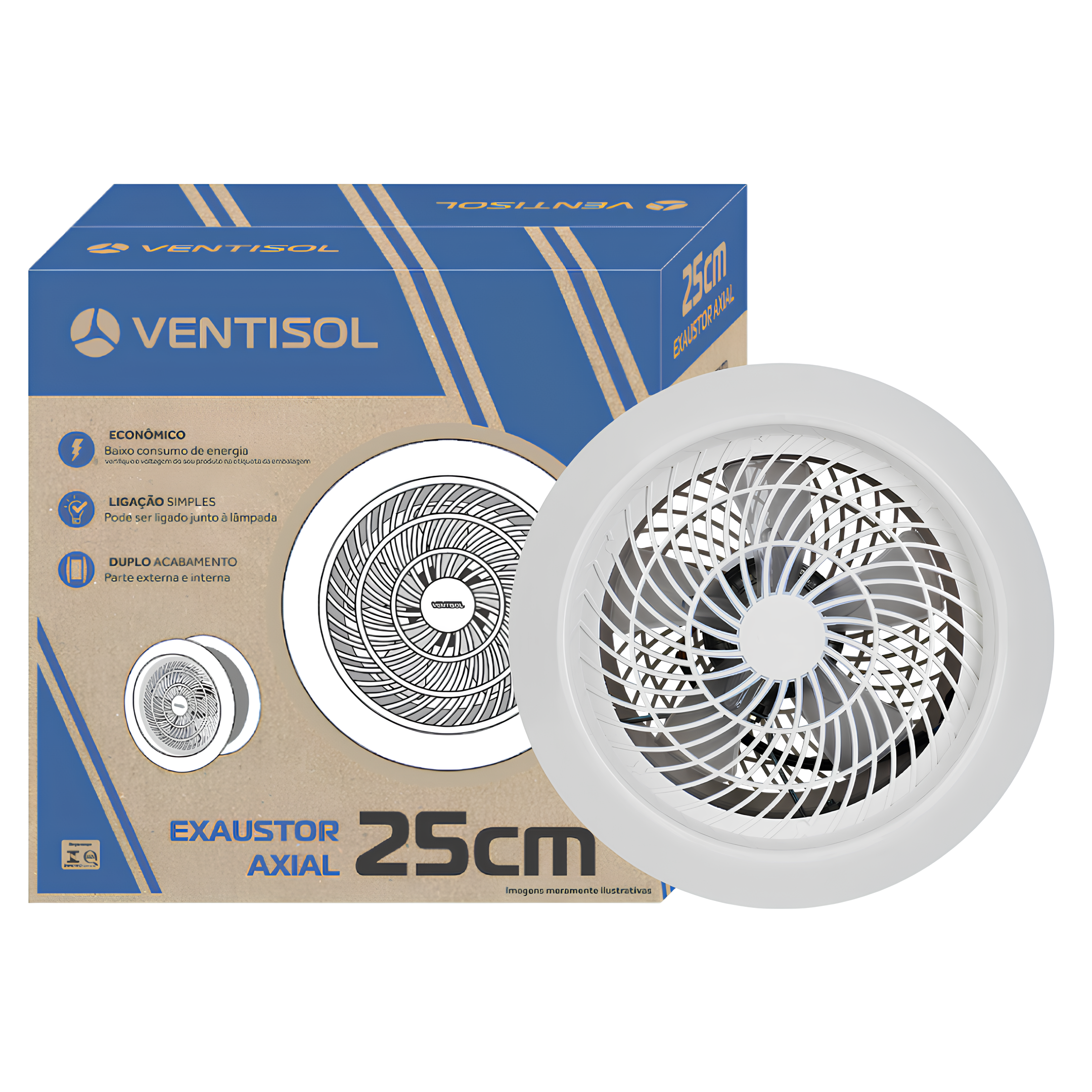 Exaustor Axial Residencial 25Cm 220V Ventisol