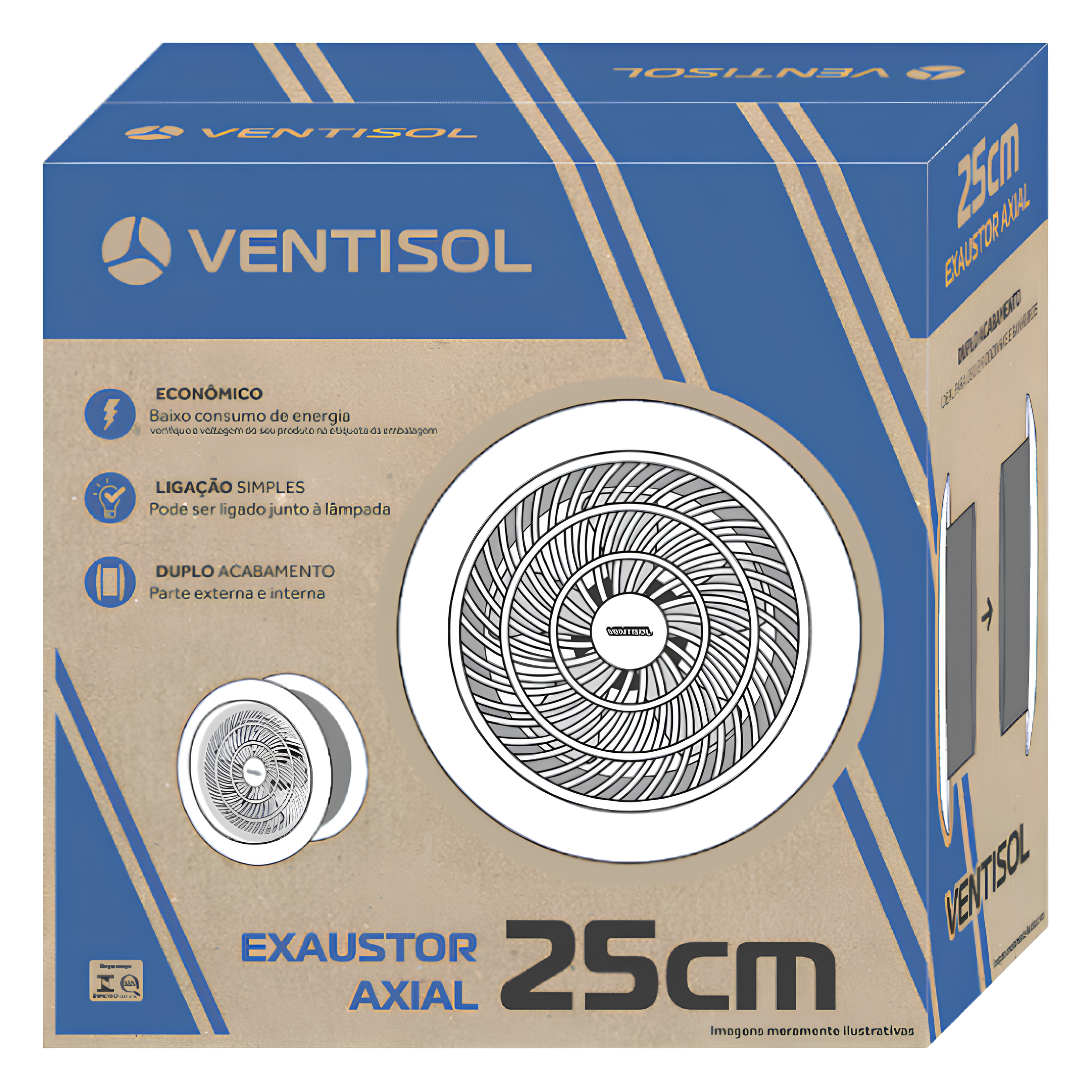 Exaustor Axial Residencial 25Cm 220V Ventisol