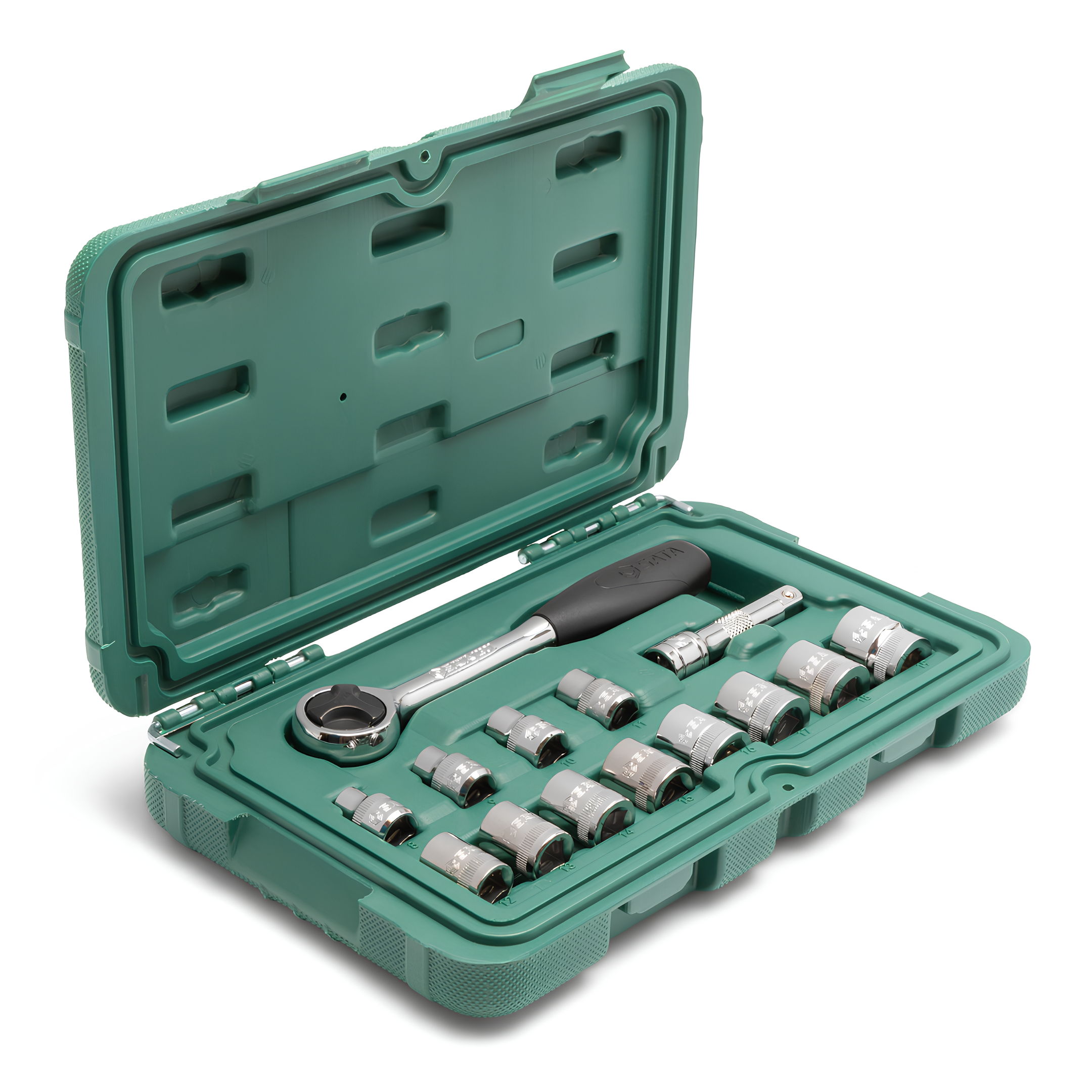 Jogo De Soquetes 3/8" Com Catraca De 14 Peças ST09523 Sata