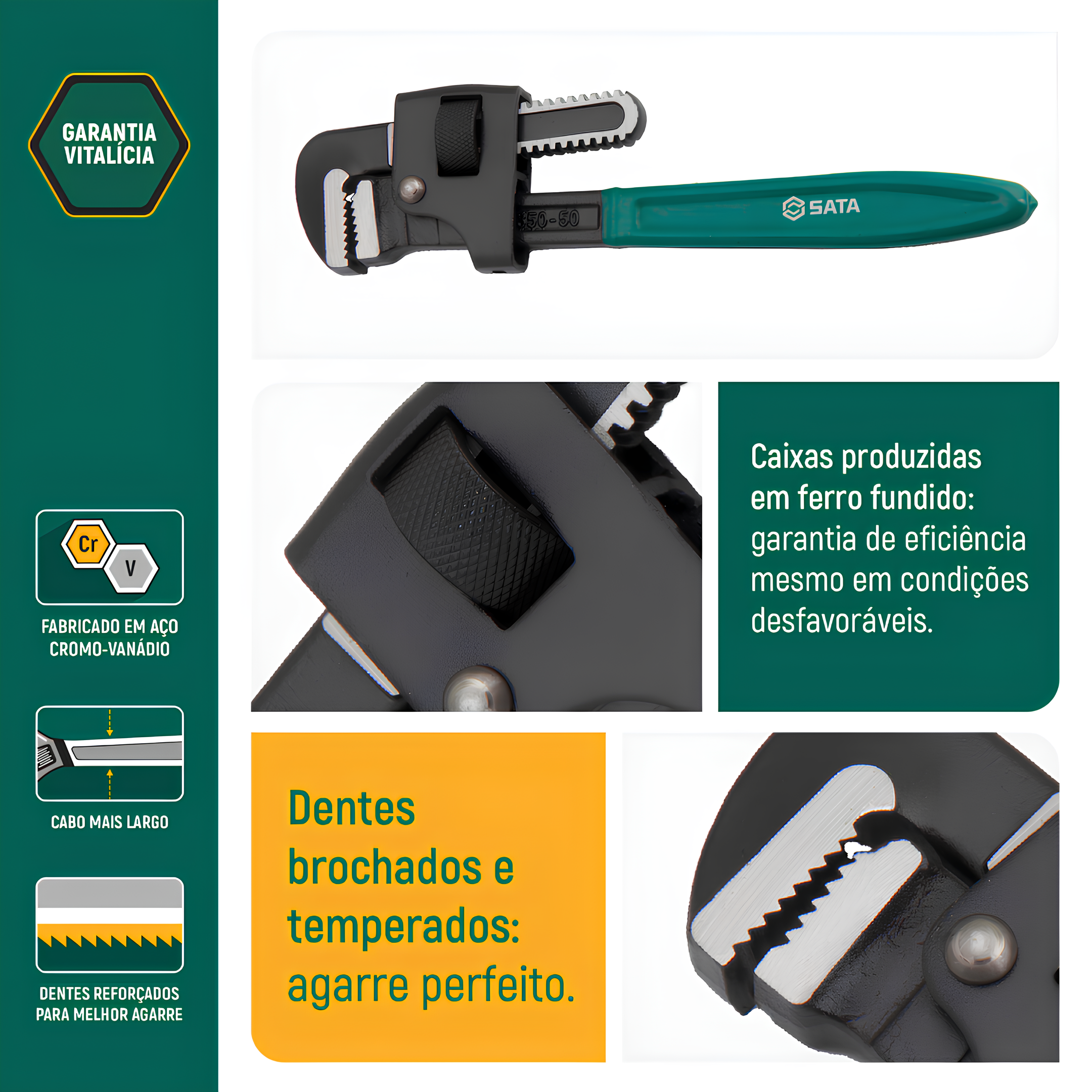 Chave Grifo Para Tubo 10" St70813g Sata
