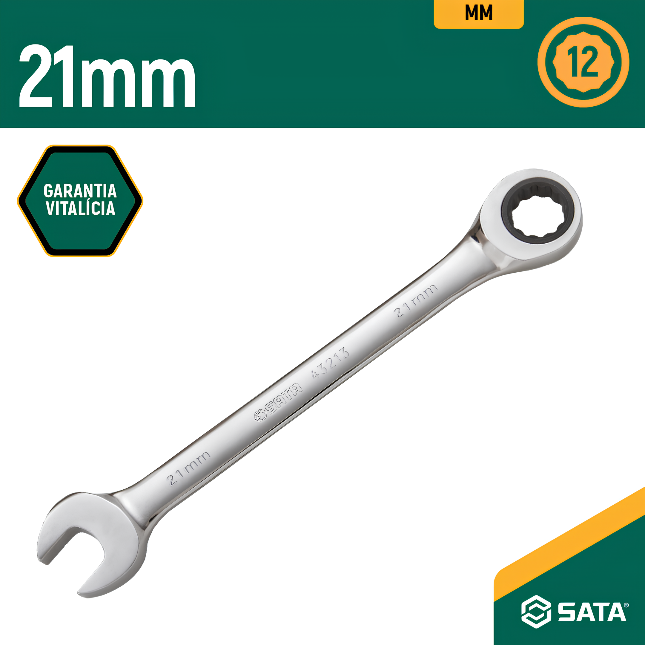 Chave Combinada Com Catraca De 21Mm St43213st Sata