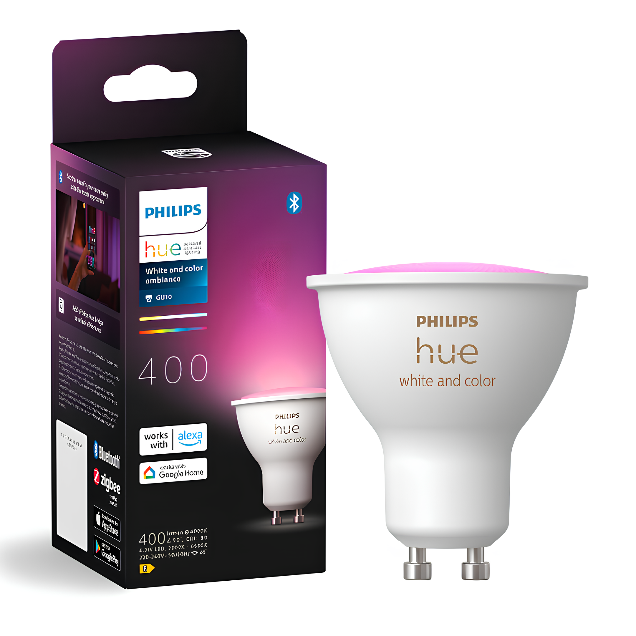 Lampada Led Dicroica Par16 Rgb 4,7W 36° Gu10 Philips Hue
