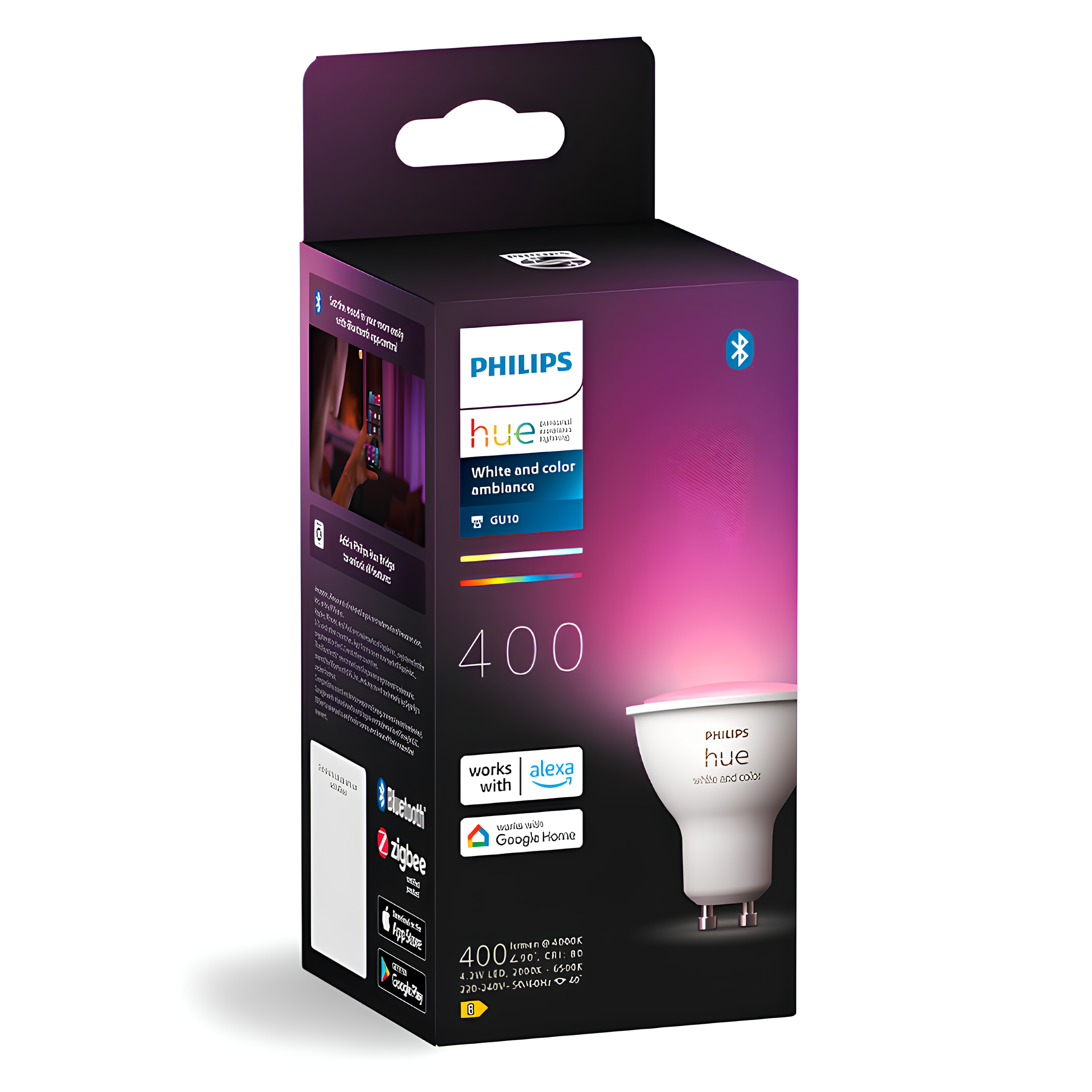 Lampada Led Dicroica Par16 Rgb 4,7W 36° Gu10 Philips Hue