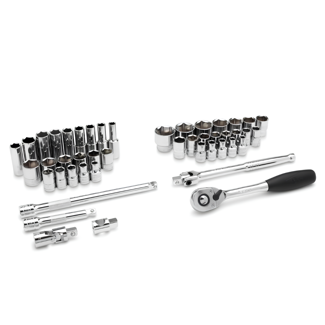 Jogo Soquetes Sextavado 1/2" De 1/2" 46Pçs St09006sj Sata