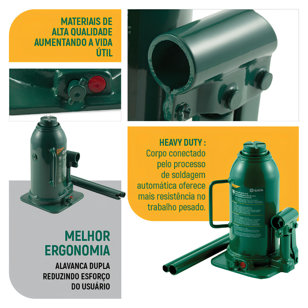 Macaco Hidráulico Garrafa 16 Toneladas St97807asc Sata