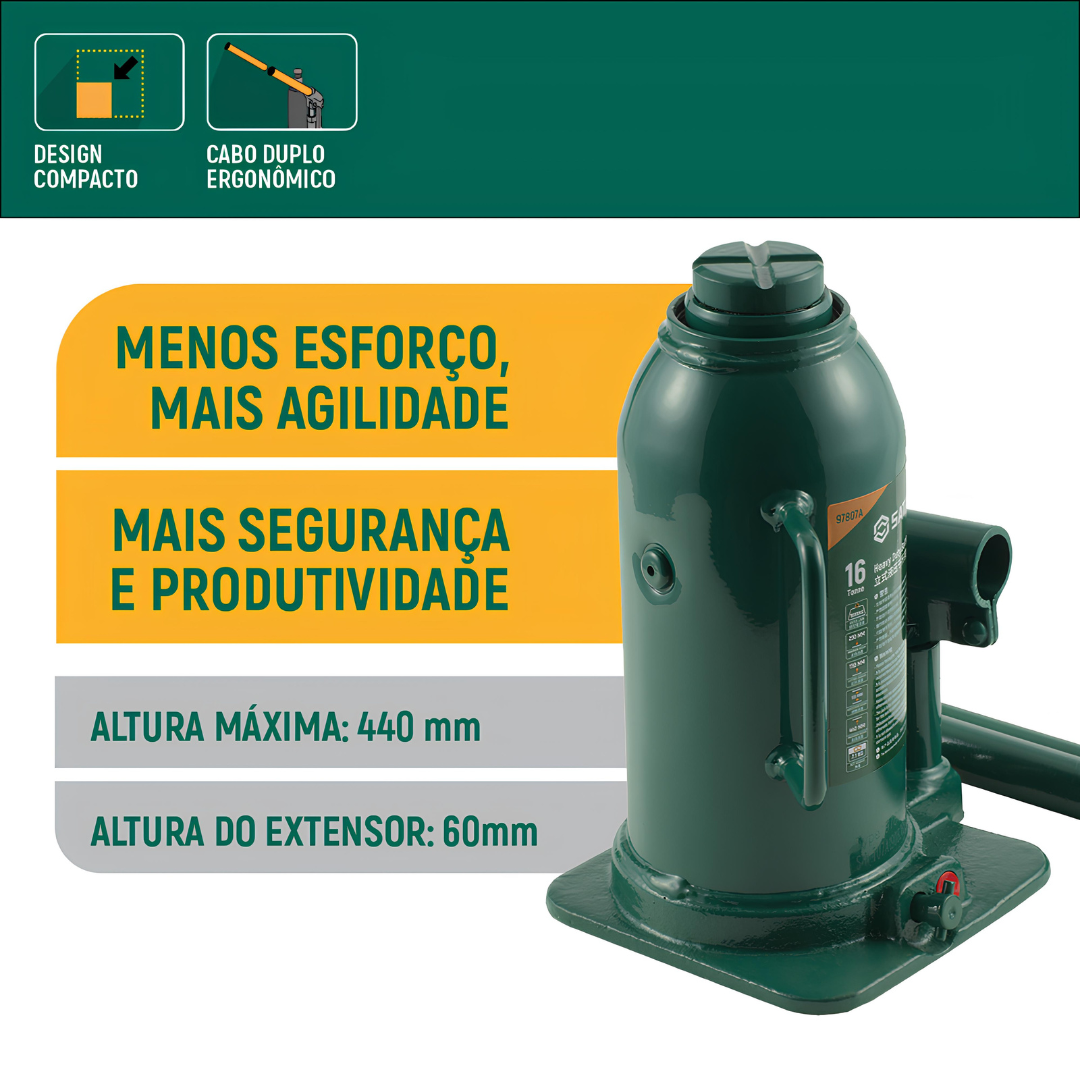 Macaco Hidráulico Garrafa 16 Toneladas St97807asc Sata