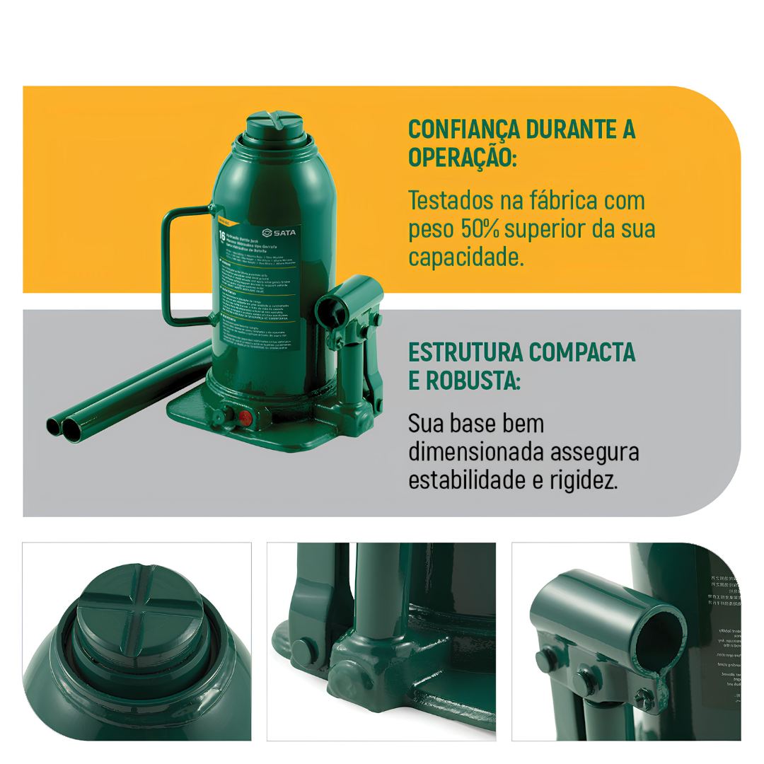 Macaco Hidráulico Garrafa 16 Toneladas St97807asc Sata