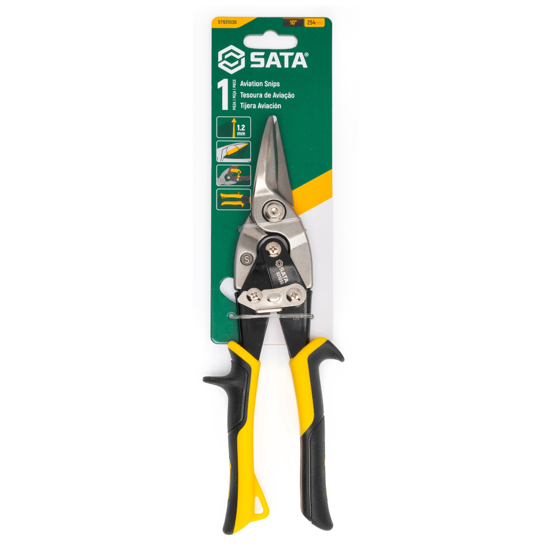 Tesoura Aviação 10" Corte Reto St93103g Sata