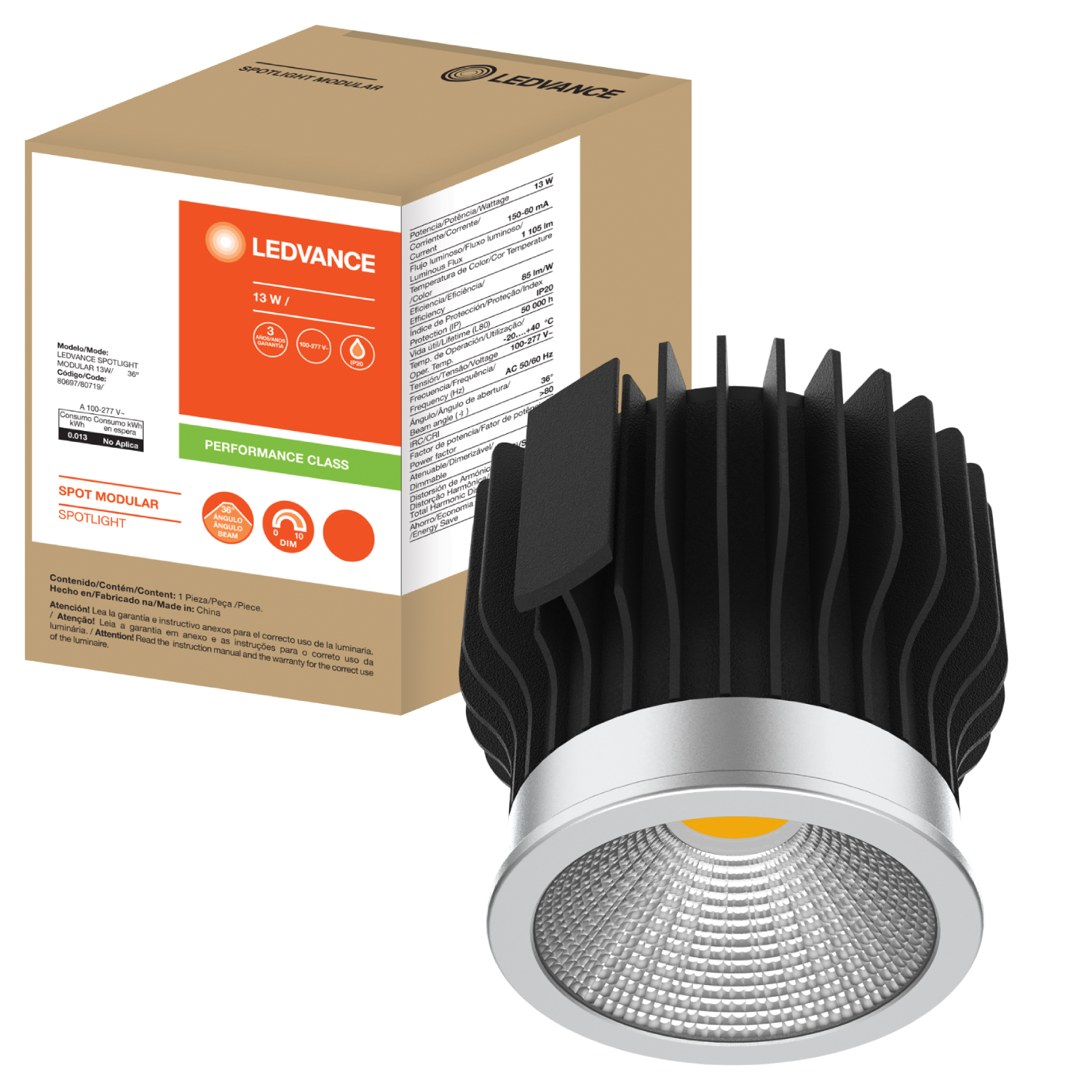 Luminaria Spotlight Modular Dim 13W 3000K 1200Lm Ledvance