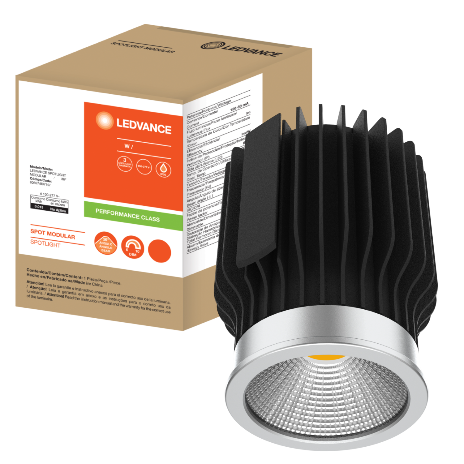 Luminaria Spotlight Modular Dim 18W 3000K 1700Lm Ledvance