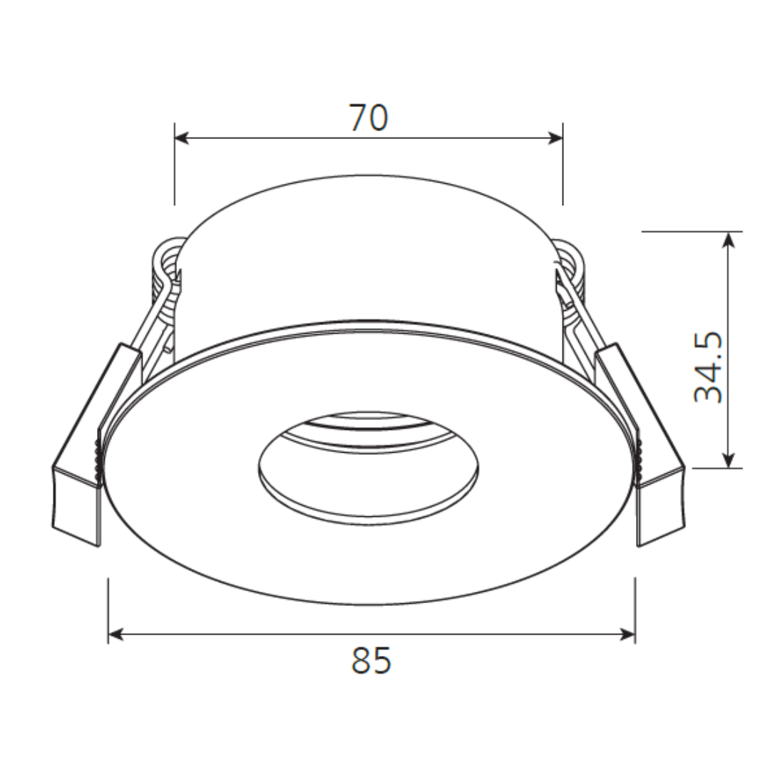 Luminaria Spotlight Modular Redondo Recuado 8Cm Br Par16 Ledvance