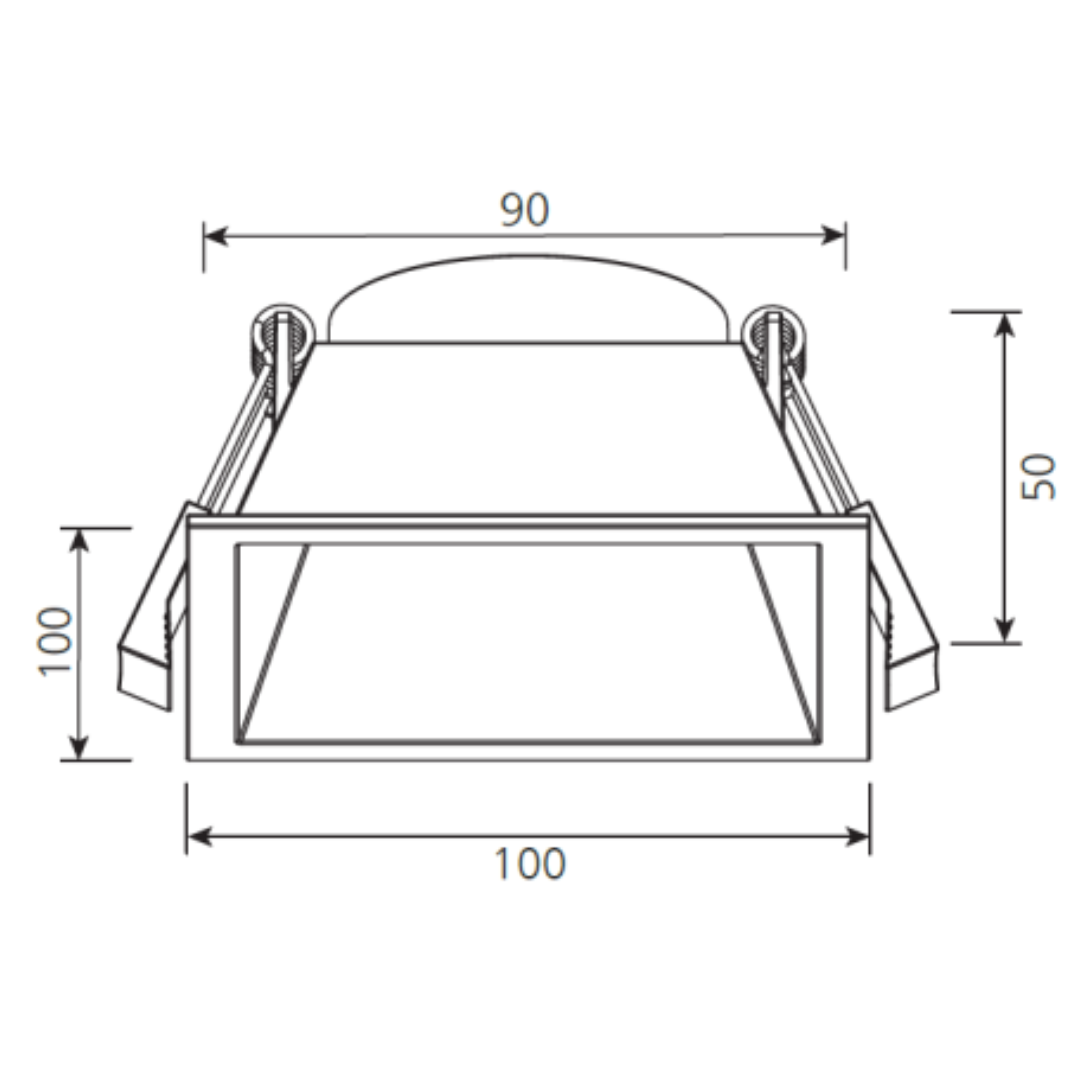 Luminaria Spotlight Modular Recuado Qd Pt par16 Ledvance