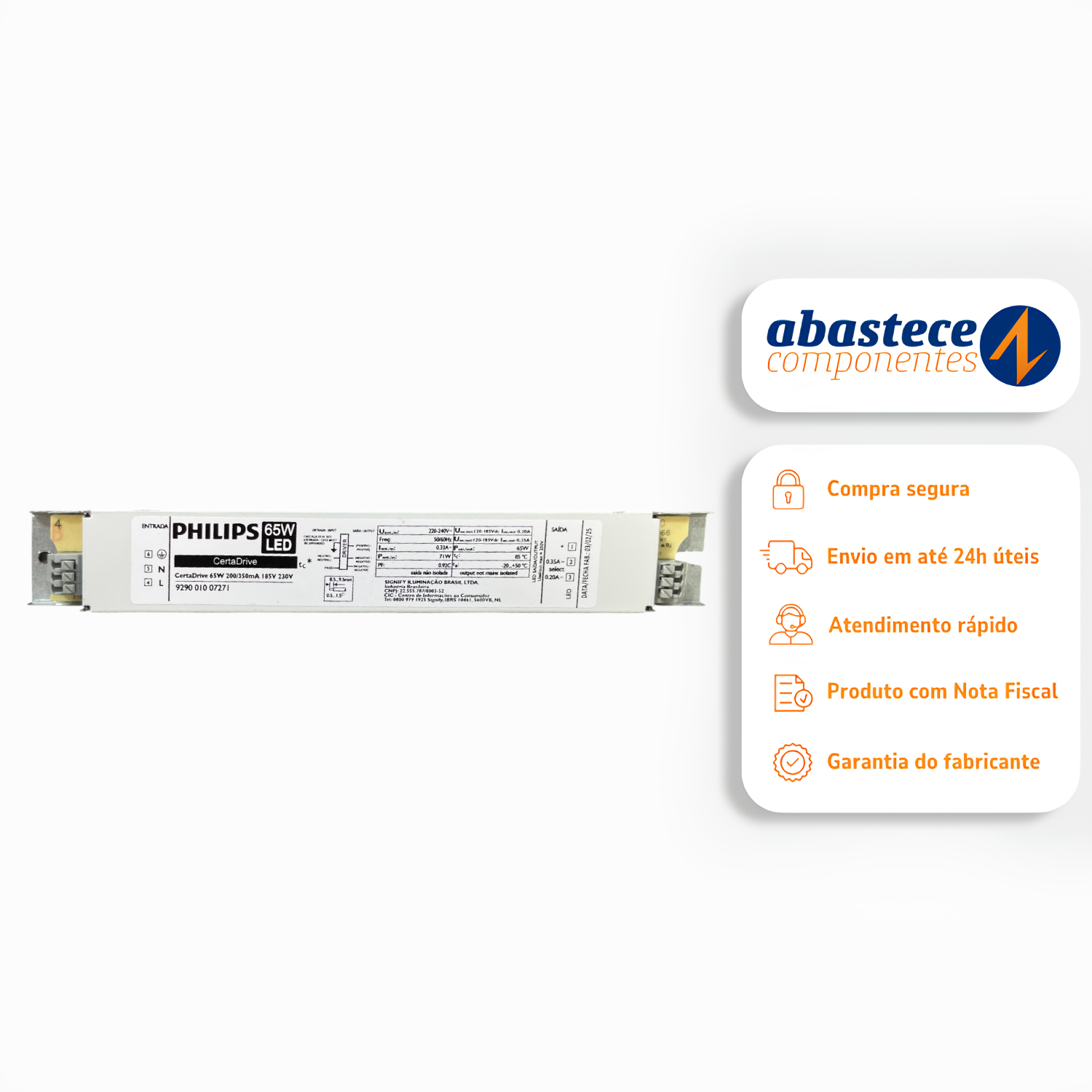Certa Drive Led 65W 200/350mA 185V 230V Philips