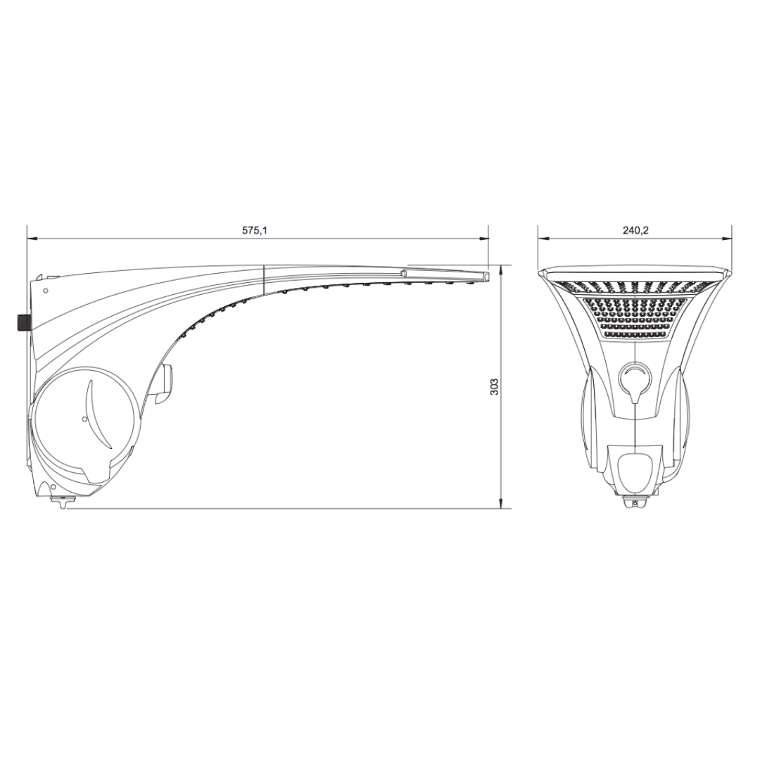 Duo Shower Quadra Turbo Eletronico 127V 5500W 7511048 Lorenzetti