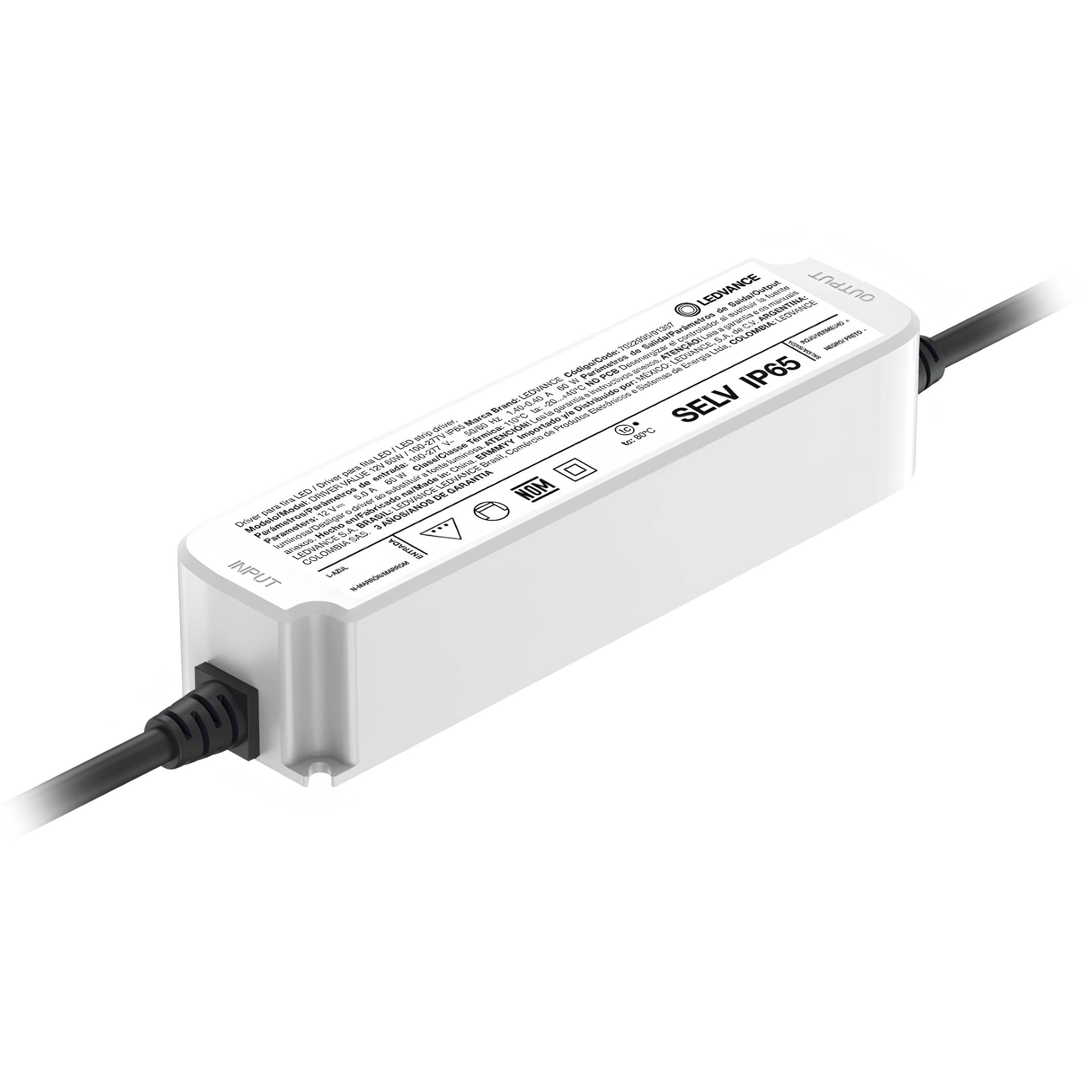Driver Corrente Contínua Value 60W Ip65 12V Bivolt Ledvance
