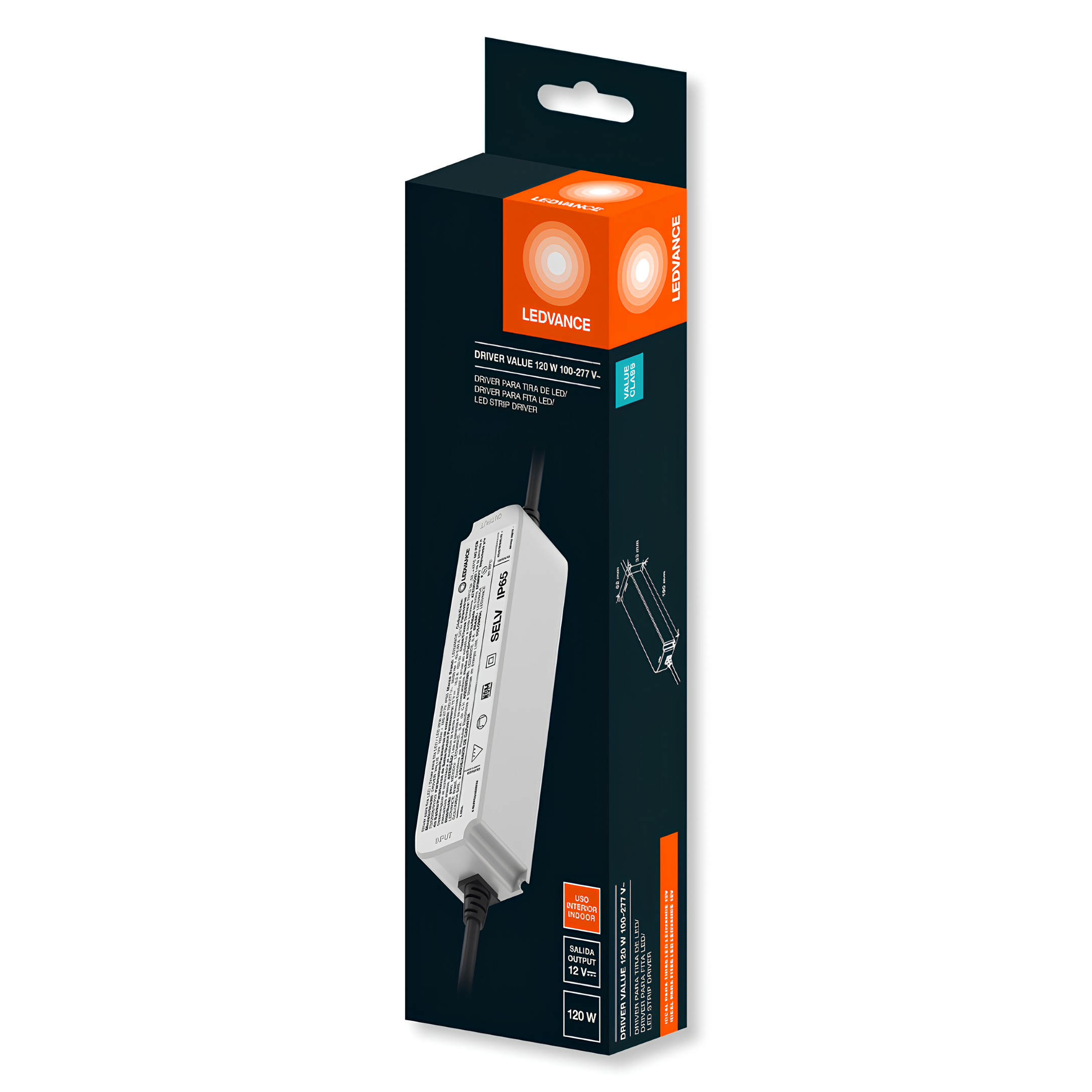 Driver Corrente Contínua Value 120W Ip65 12V Bivolt Ledvance