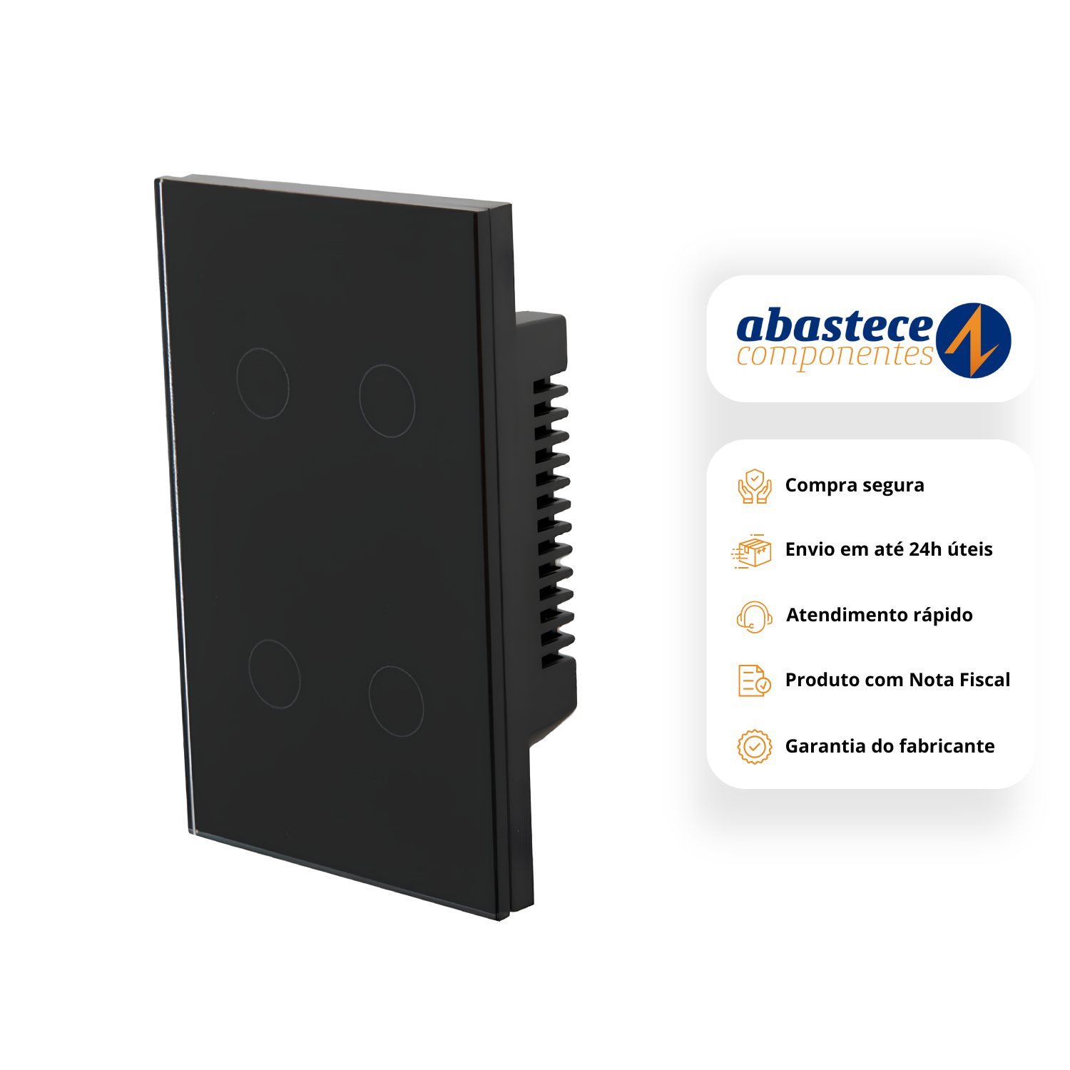 Interruptor 4 Botão Smart Preto 10A 1100W Wi-Fi Ledvance