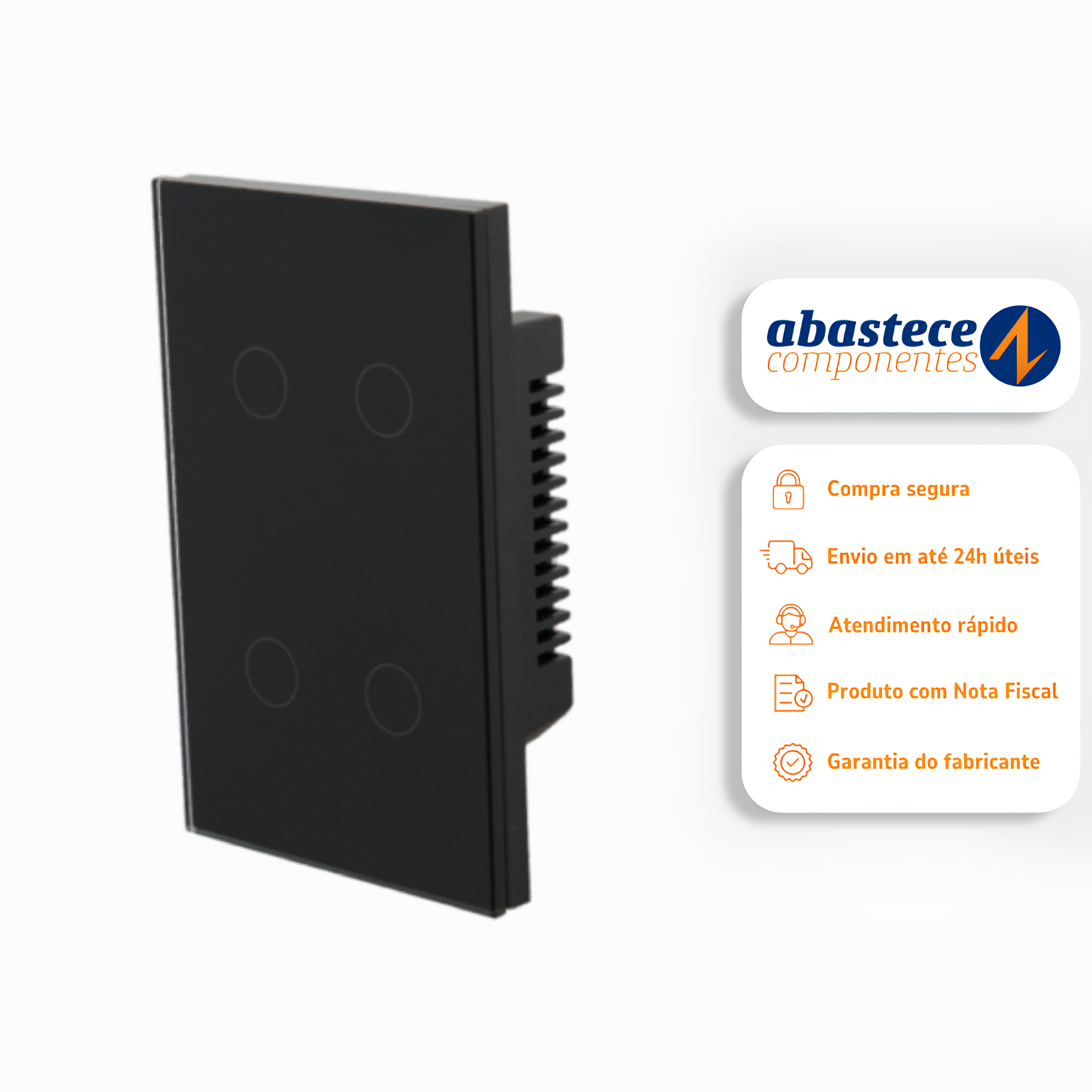 Interruptor 4 Botão Smart Preto 10A 1100W Wi-Fi Ledvance