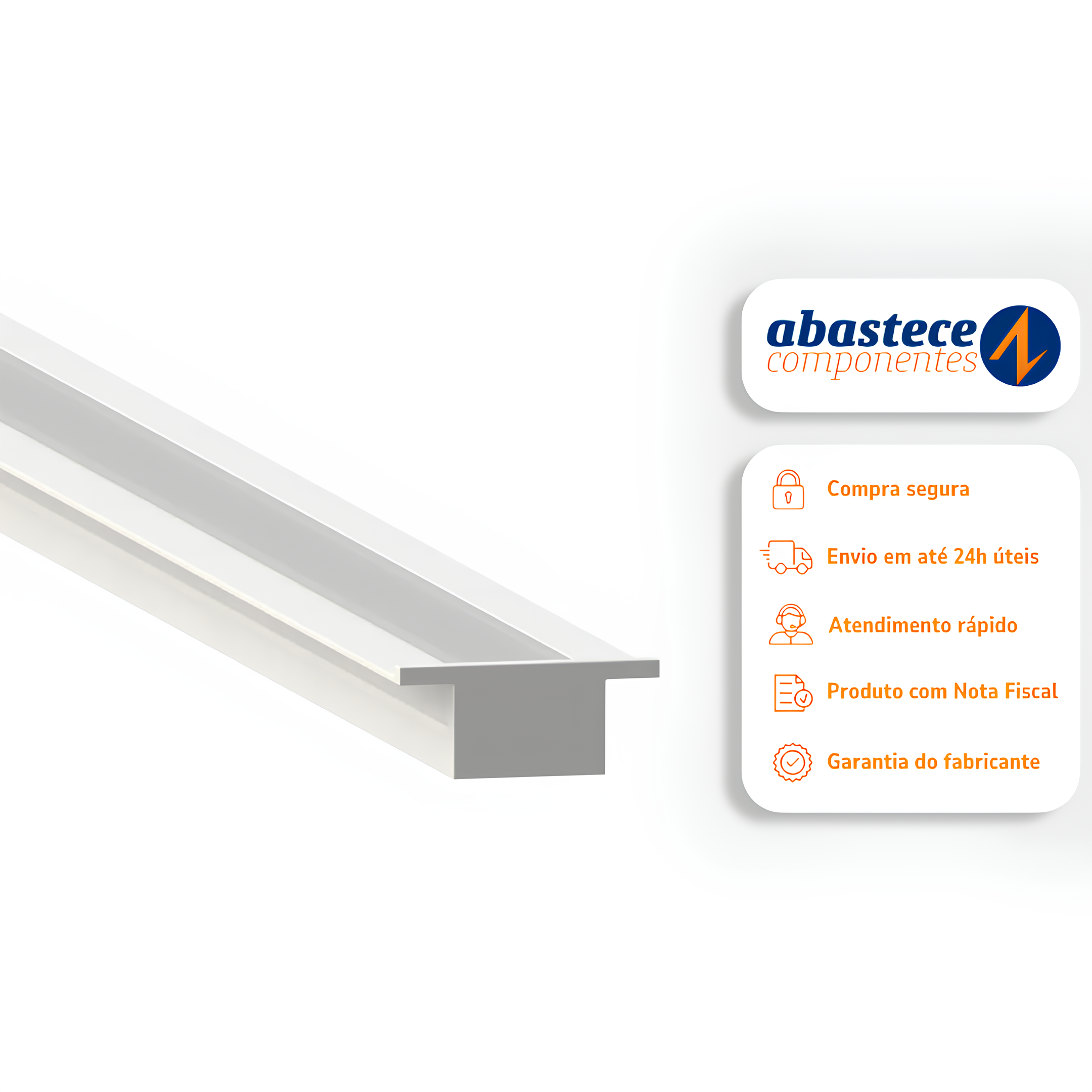 Perfil De Embutir Amalfi Branco 28X11x2000 SE-255.3290 Save Energy