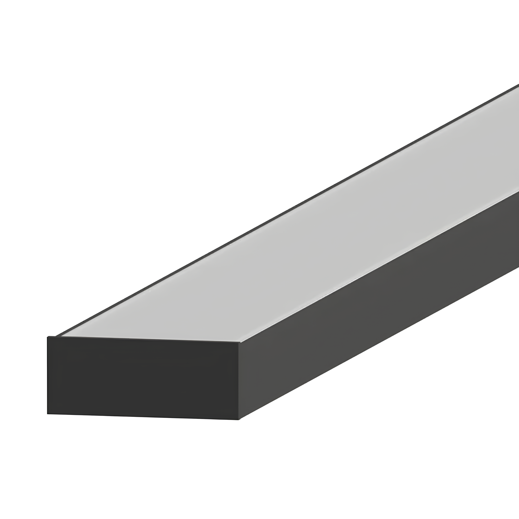 Perfil De Sobrepor Milano Preto 53x20x3000 SE-255.3285 Save Energy
