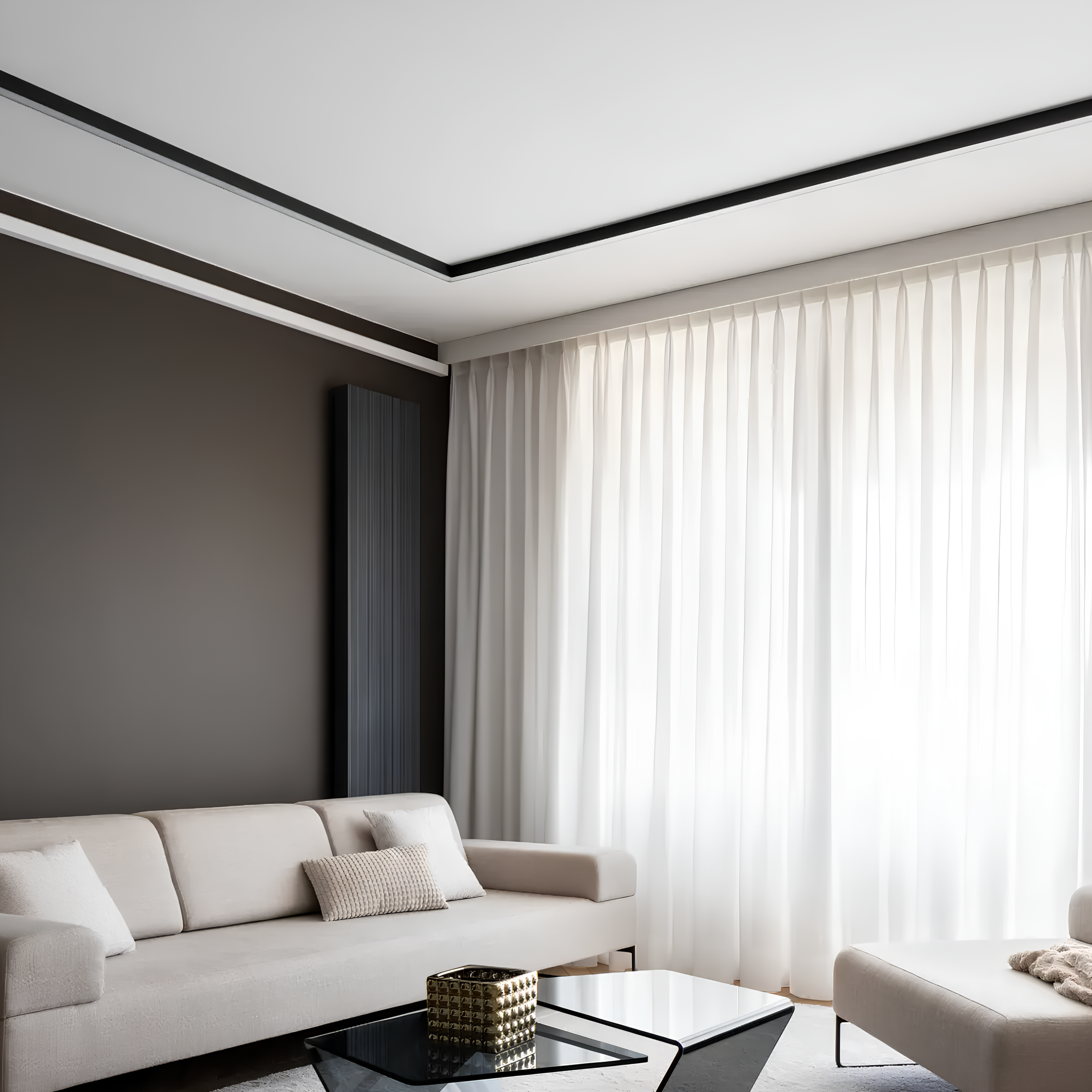 Perfil De Sobrepor Torino Preto 32x46x1000 SE-255.3305 Save Energy